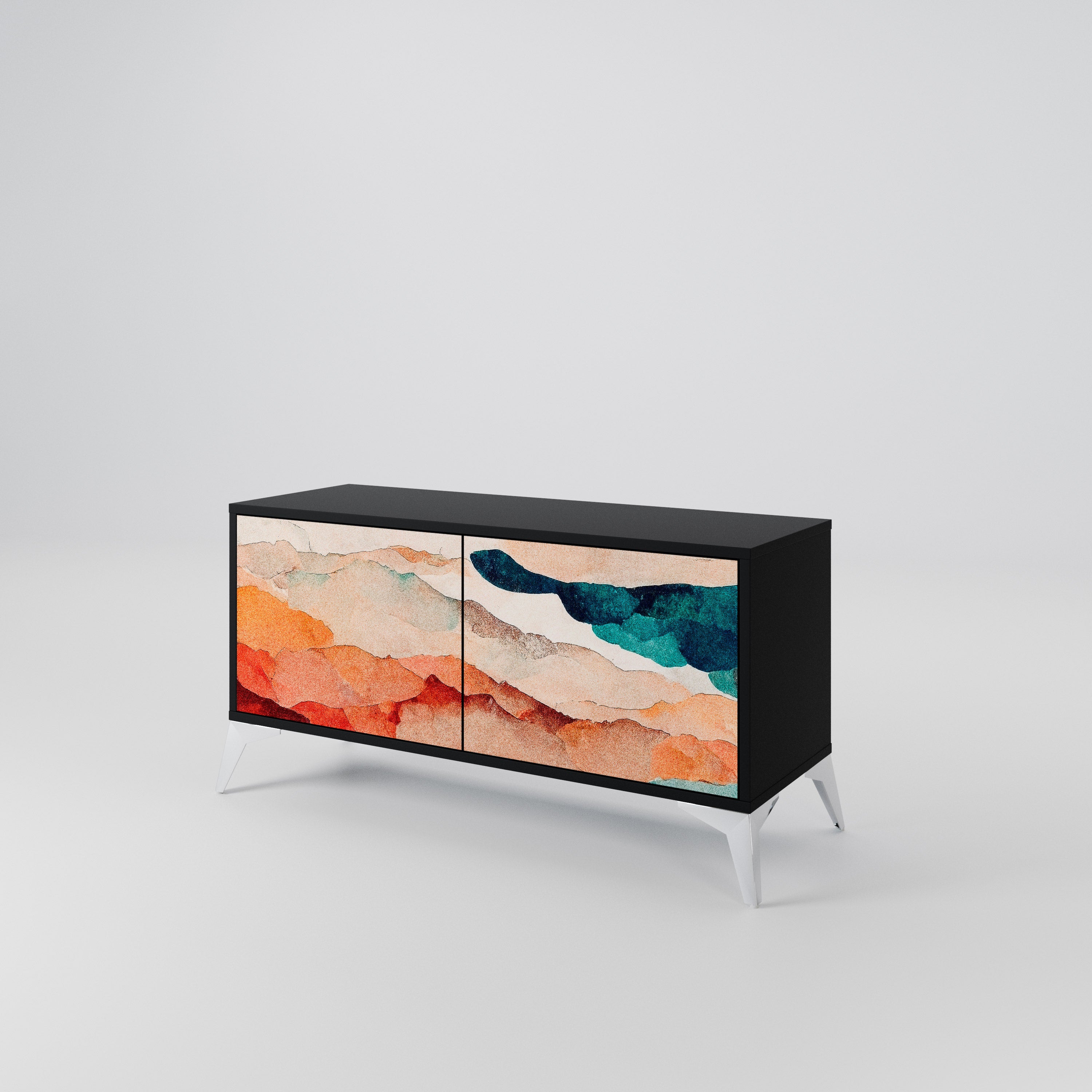 ABSTRACT LANDSCAPE Kompaktowa szafka RTV 2-drzwiowa