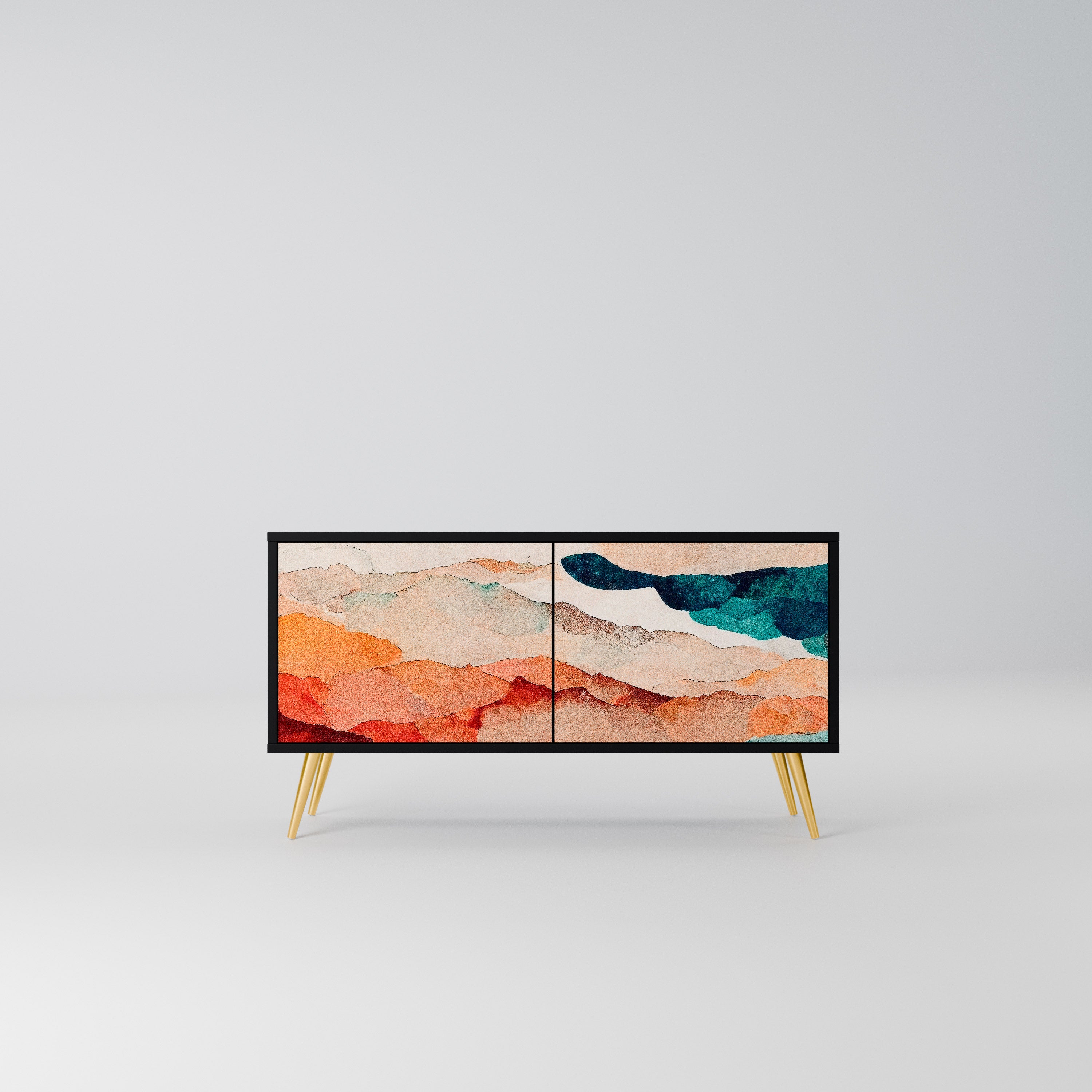 ABSTRACT LANDSCAPE Kompaktowa szafka RTV 2-drzwiowa