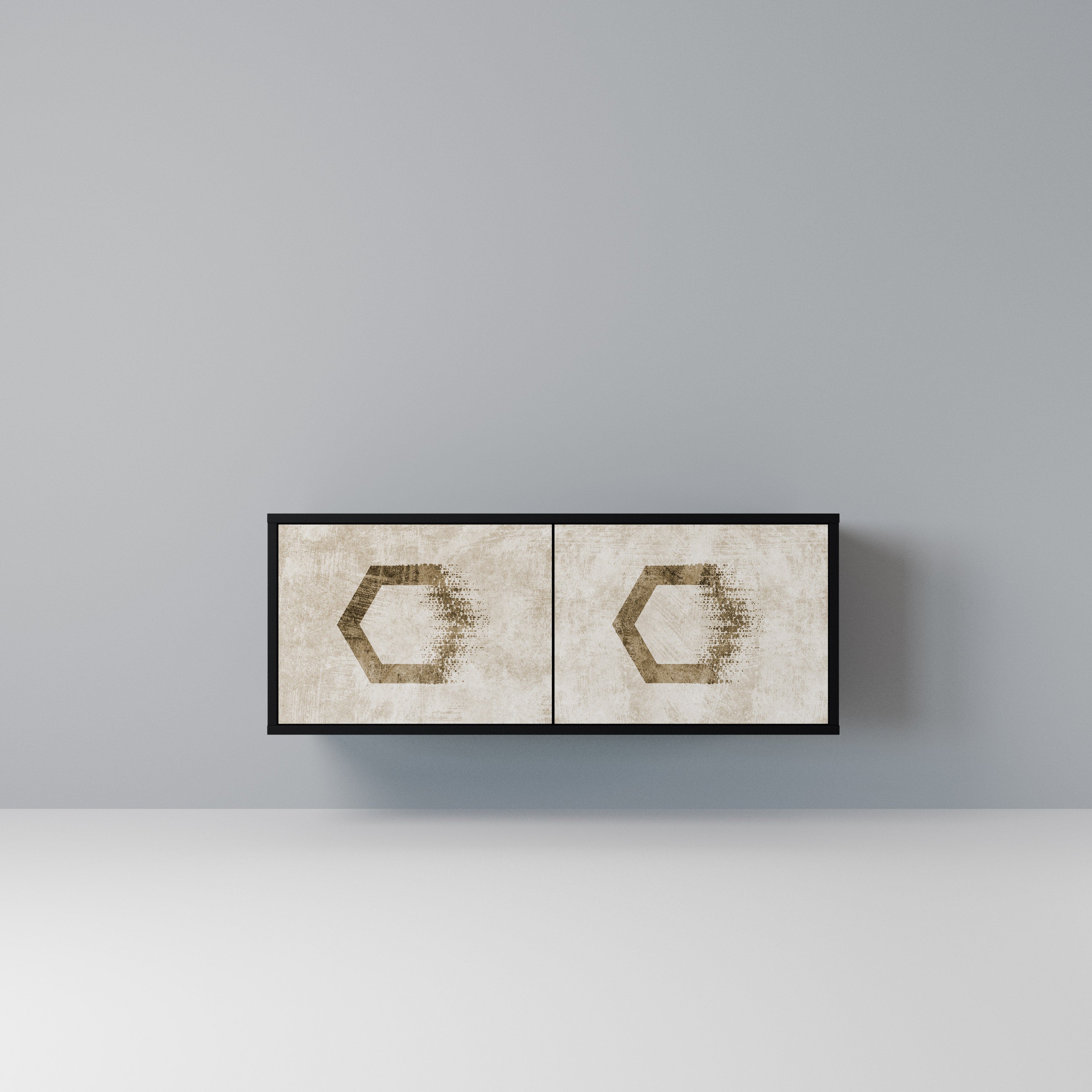 HEXAGONAL SHAPES Kompaktowa szafka RTV 2-drzwiowa