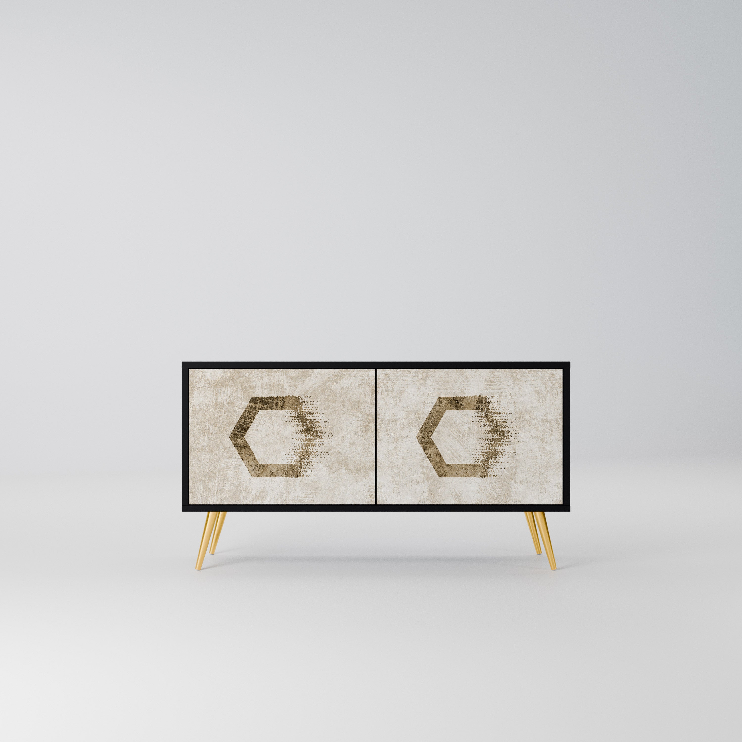 HEXAGONAL SHAPES Kompaktowa szafka RTV 2-drzwiowa