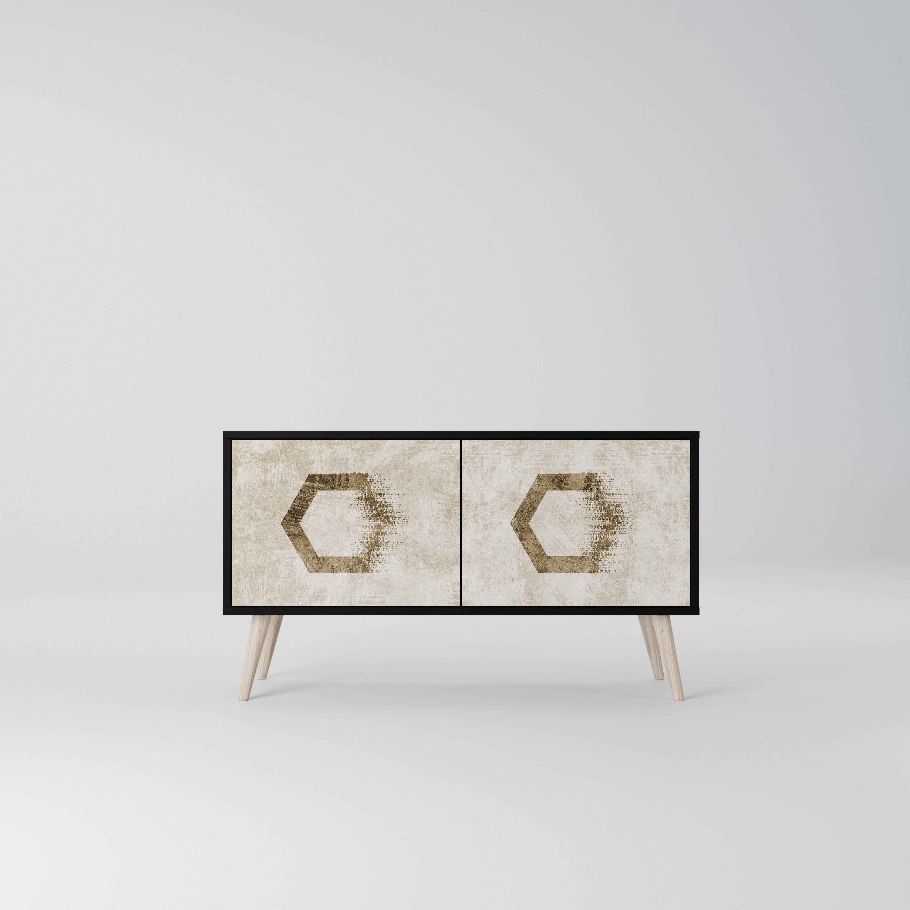 HEXAGONAL SHAPES Kompaktowa szafka RTV 2-drzwiowa
