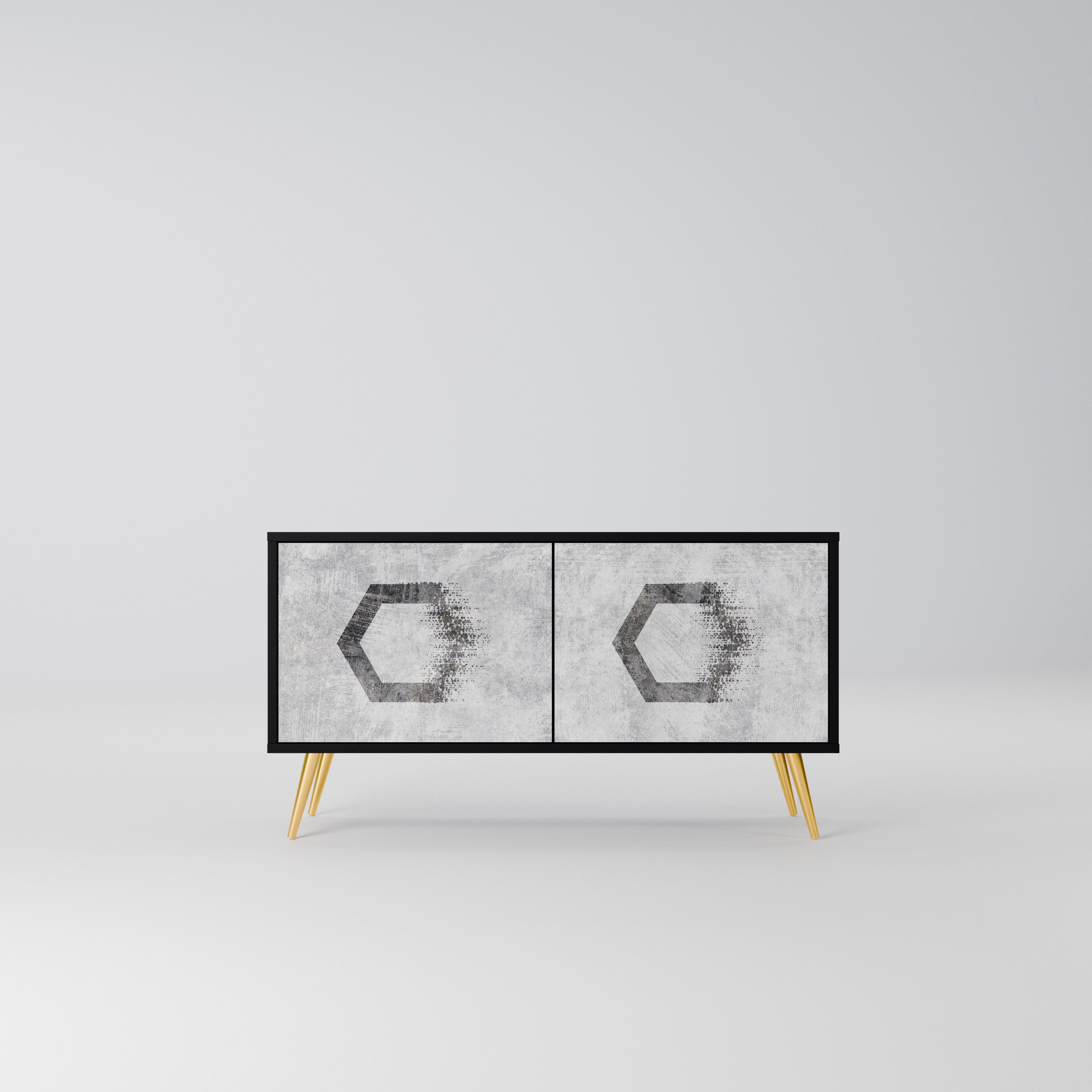 HEXAGONAL FIGURES Kompaktowa szafka RTV 2-drzwiowa