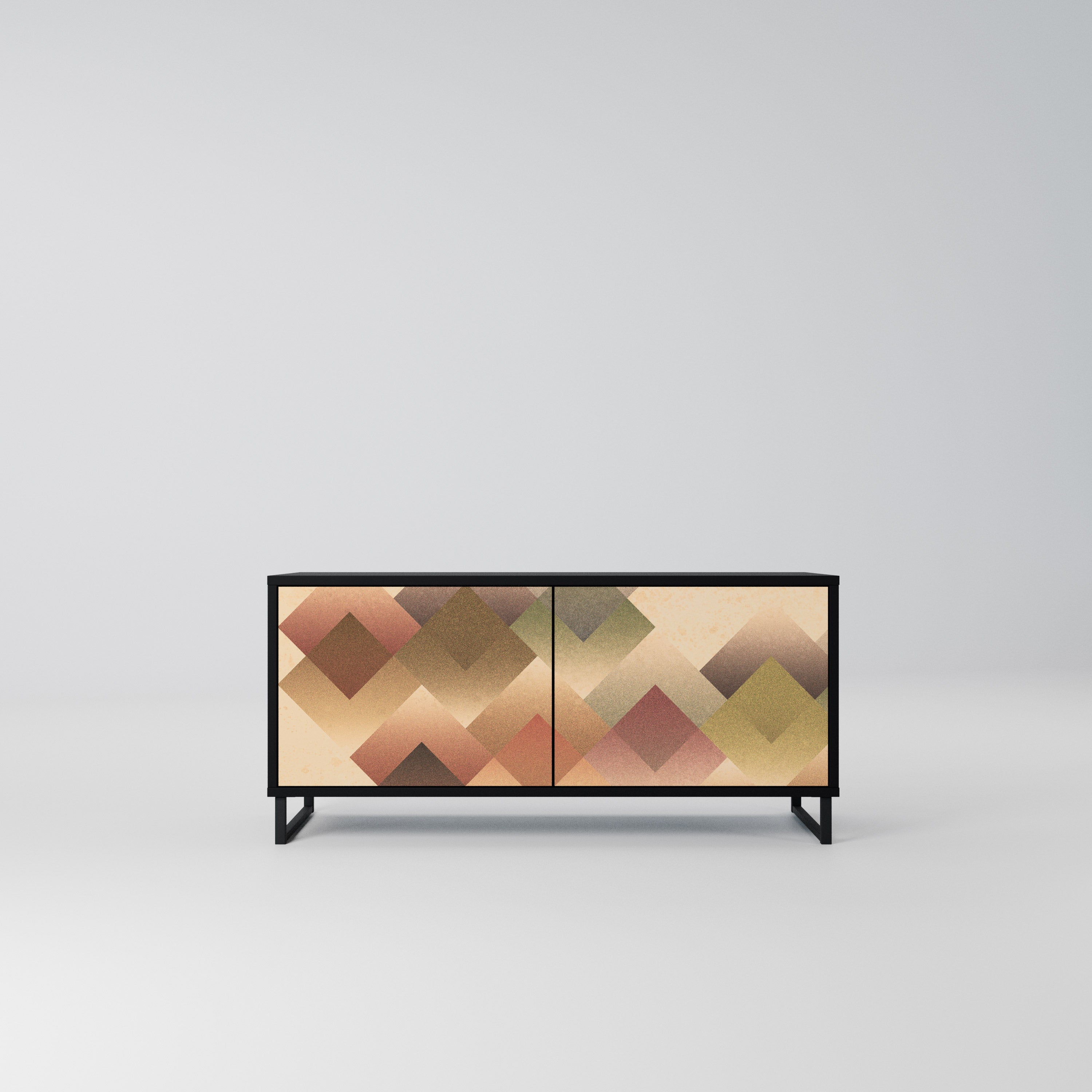 GEOMETRIC FUSION Kompaktowa szafka RTV 2-drzwiowa