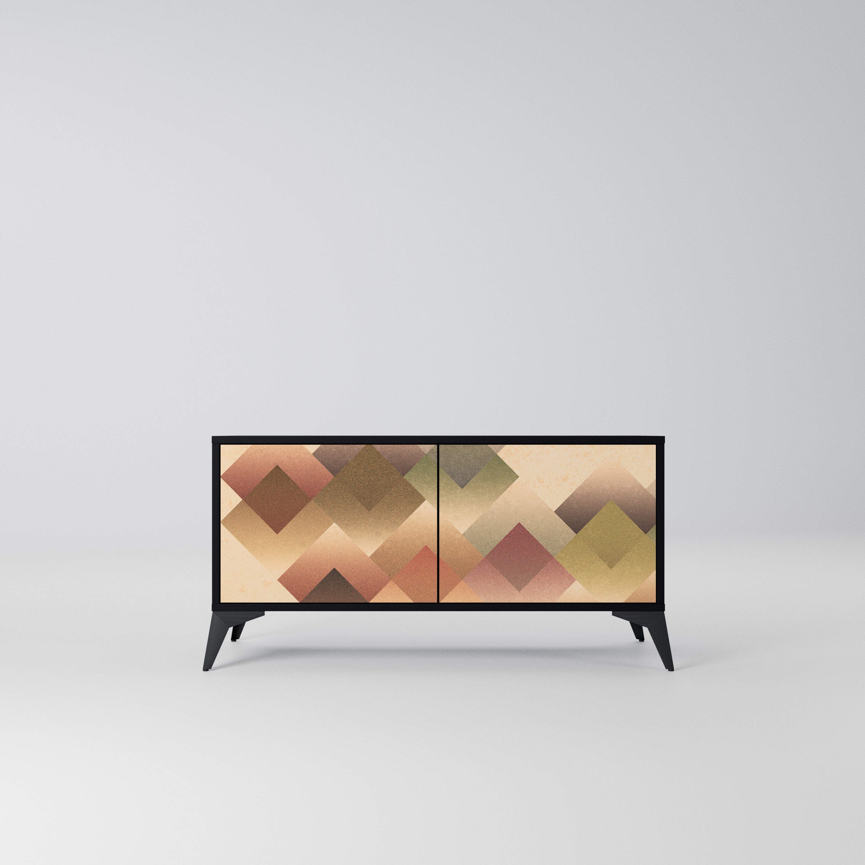 GEOMETRIC FUSION Kompaktowa szafka RTV 2-drzwiowa