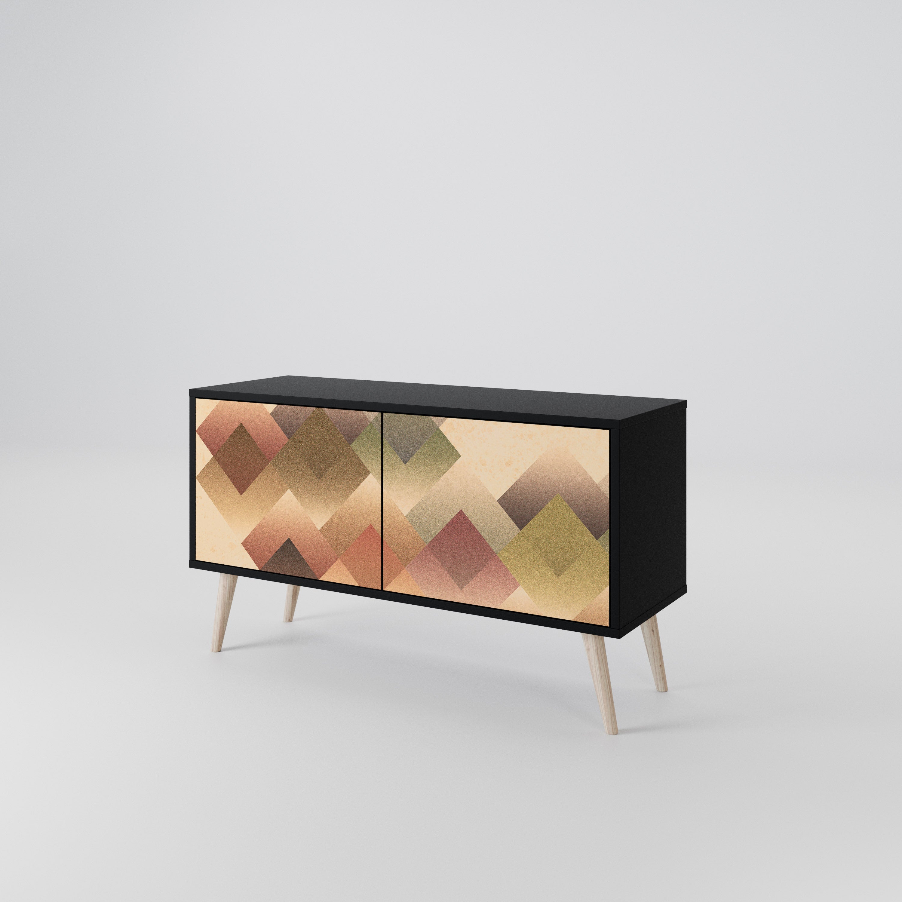 GEOMETRIC FUSION Kompaktowa szafka RTV 2-drzwiowa