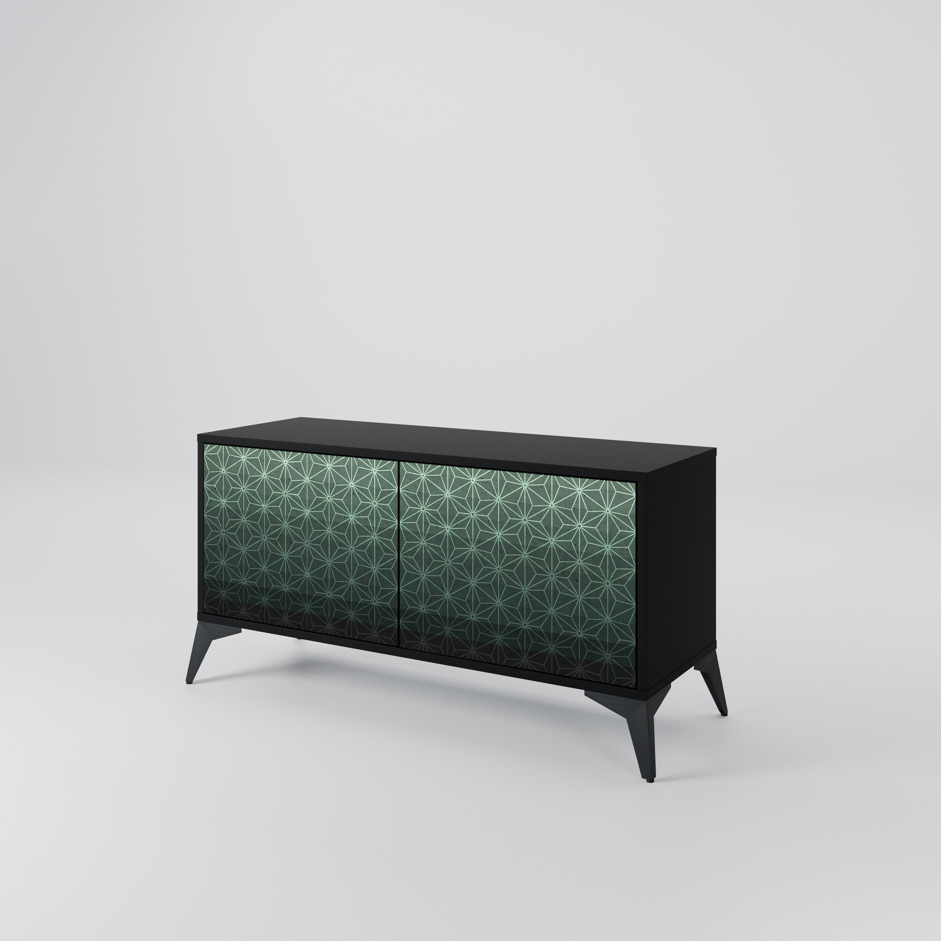 ORNAMENTAL GLIMMER Kompaktowa szafka RTV 2-drzwiowa