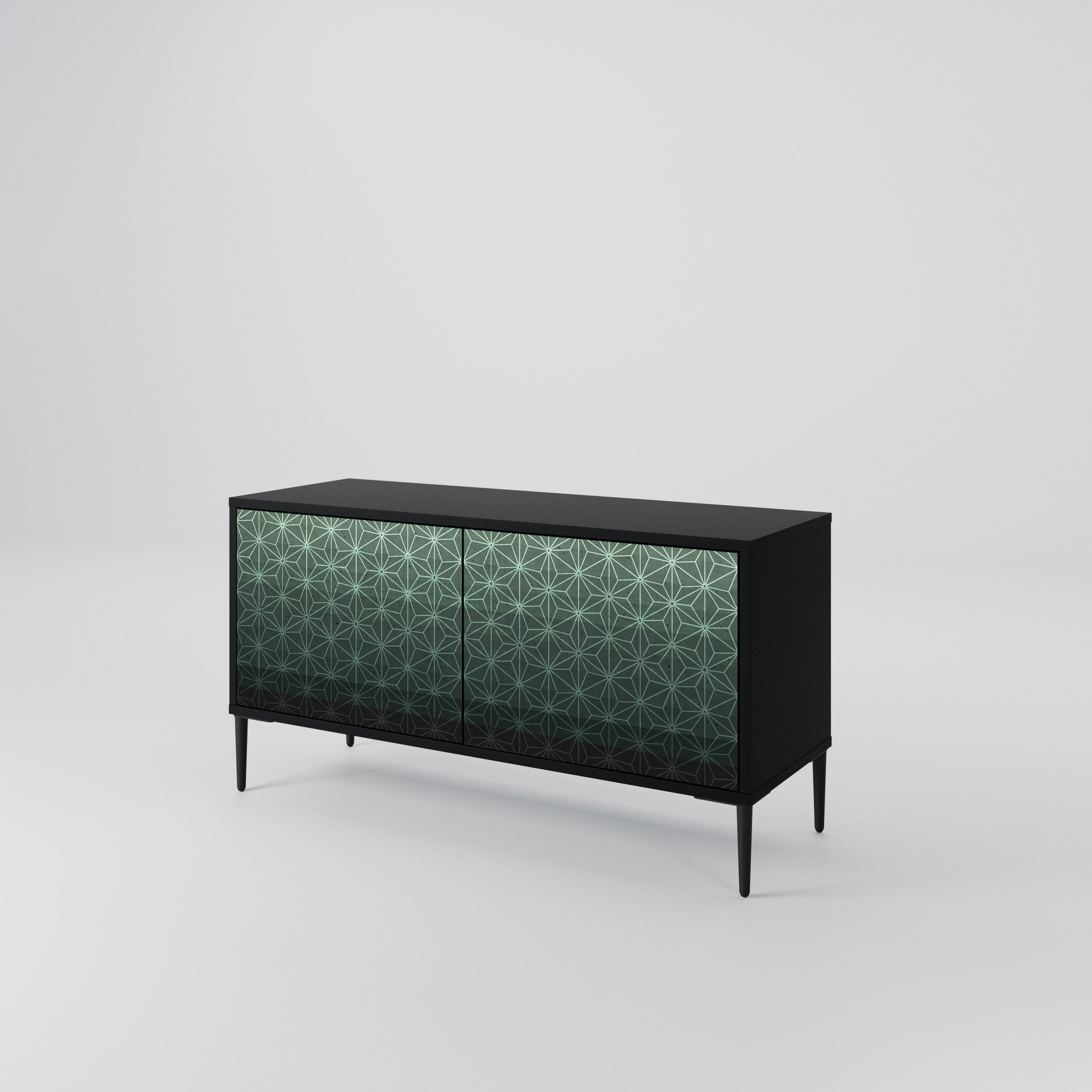 ORNAMENTAL GLIMMER Kompaktowa szafka RTV 2-drzwiowa