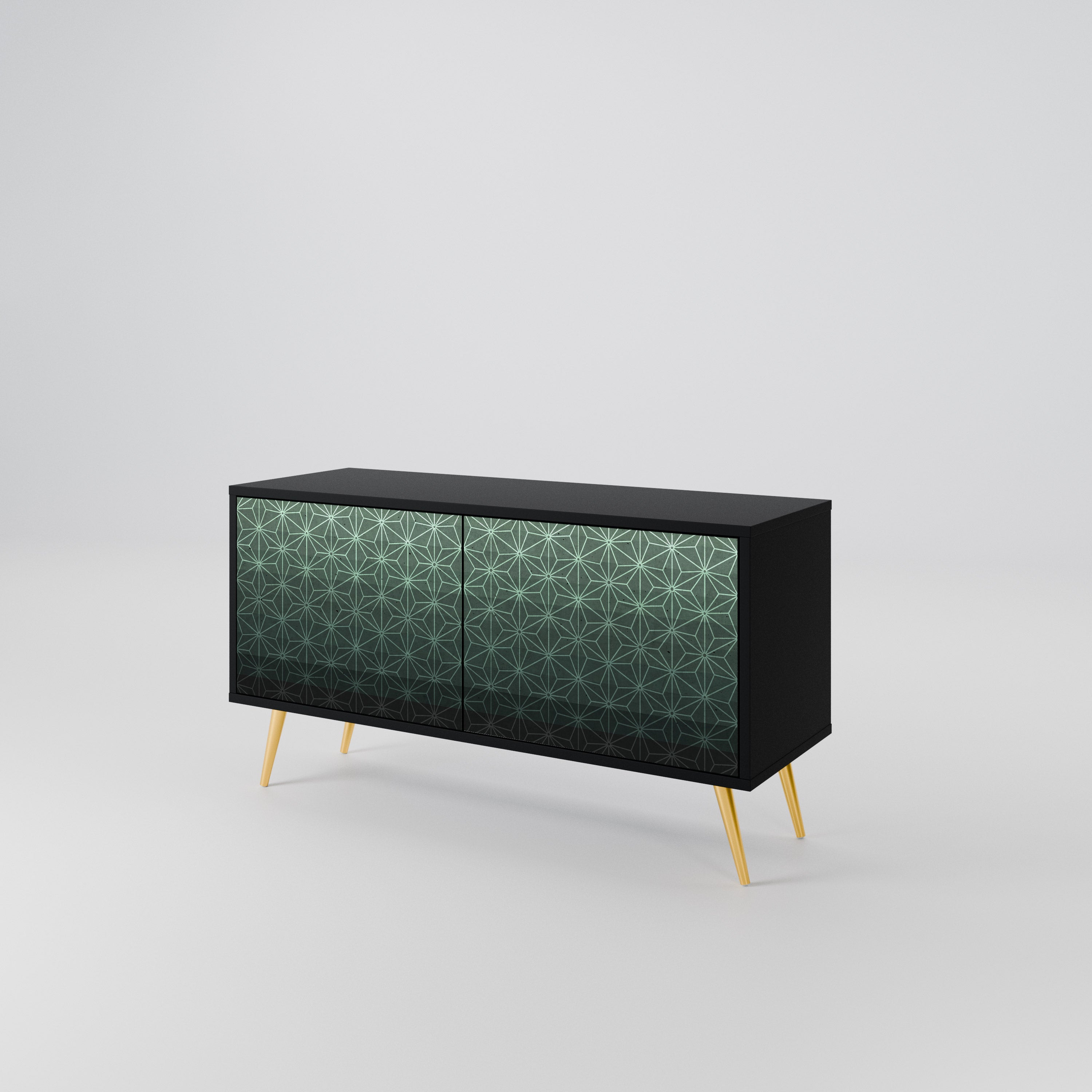 ORNAMENTAL GLIMMER Kompaktowa szafka RTV 2-drzwiowa