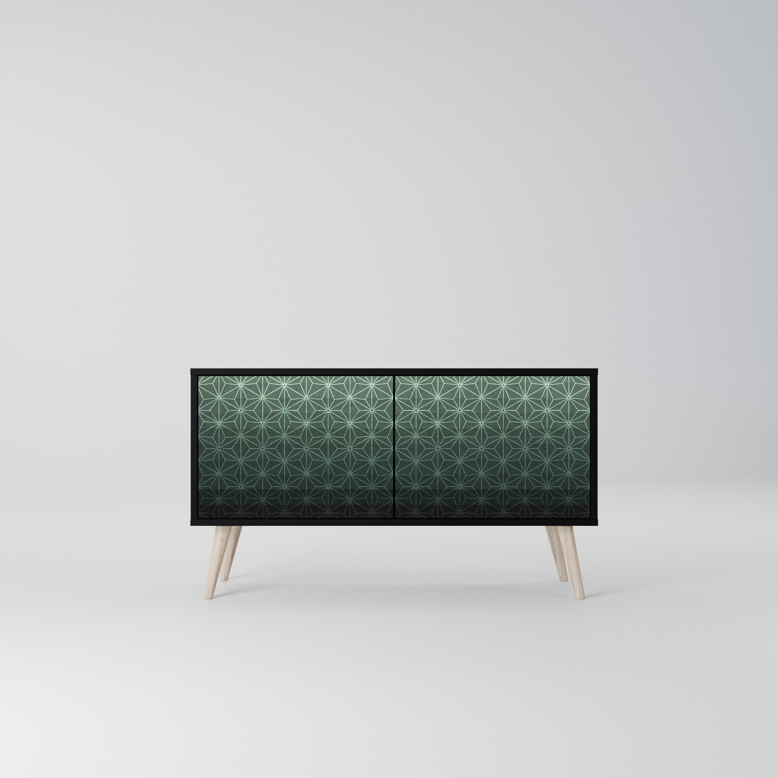 ORNAMENTAL GLIMMER Kompaktowa szafka RTV 2-drzwiowa
