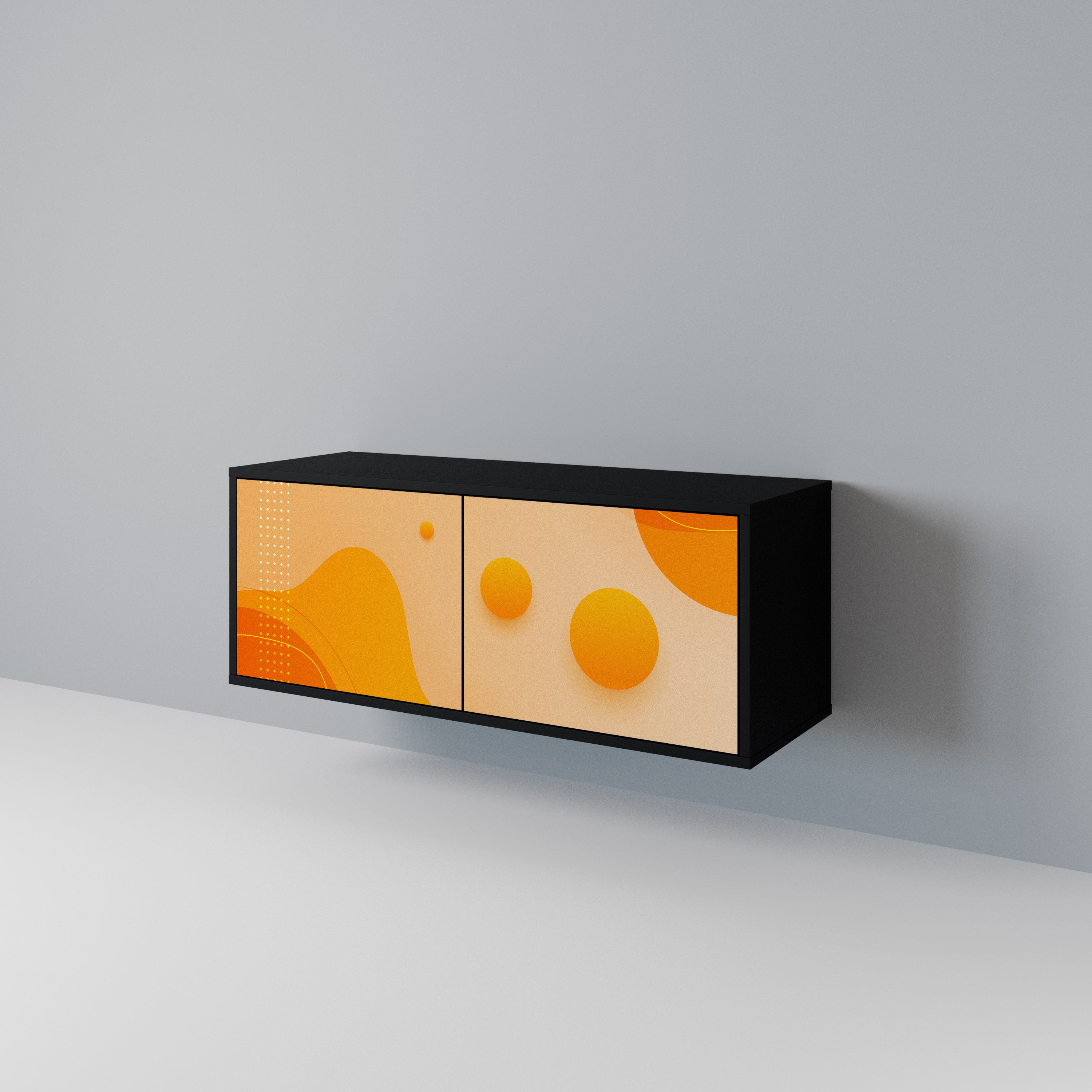 ORANGE ARRANGEMENT Kompaktowa szafka RTV 2-drzwiowa