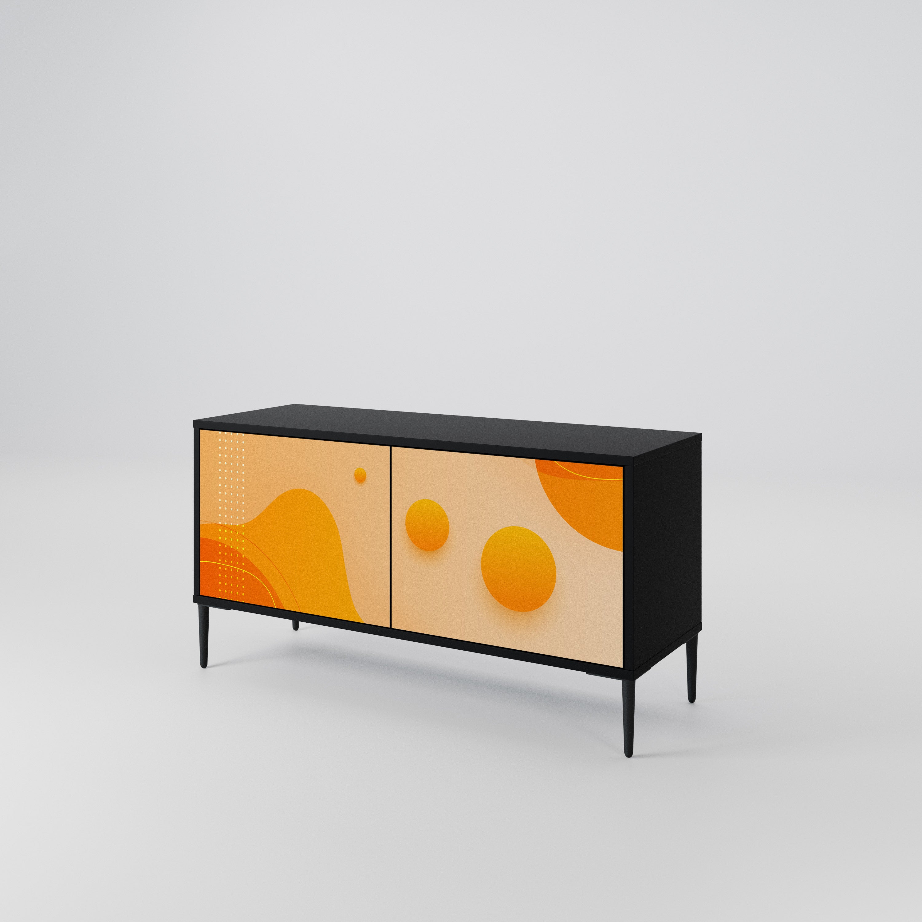 ORANGE ARRANGEMENT Kompaktowa szafka RTV 2-drzwiowa
