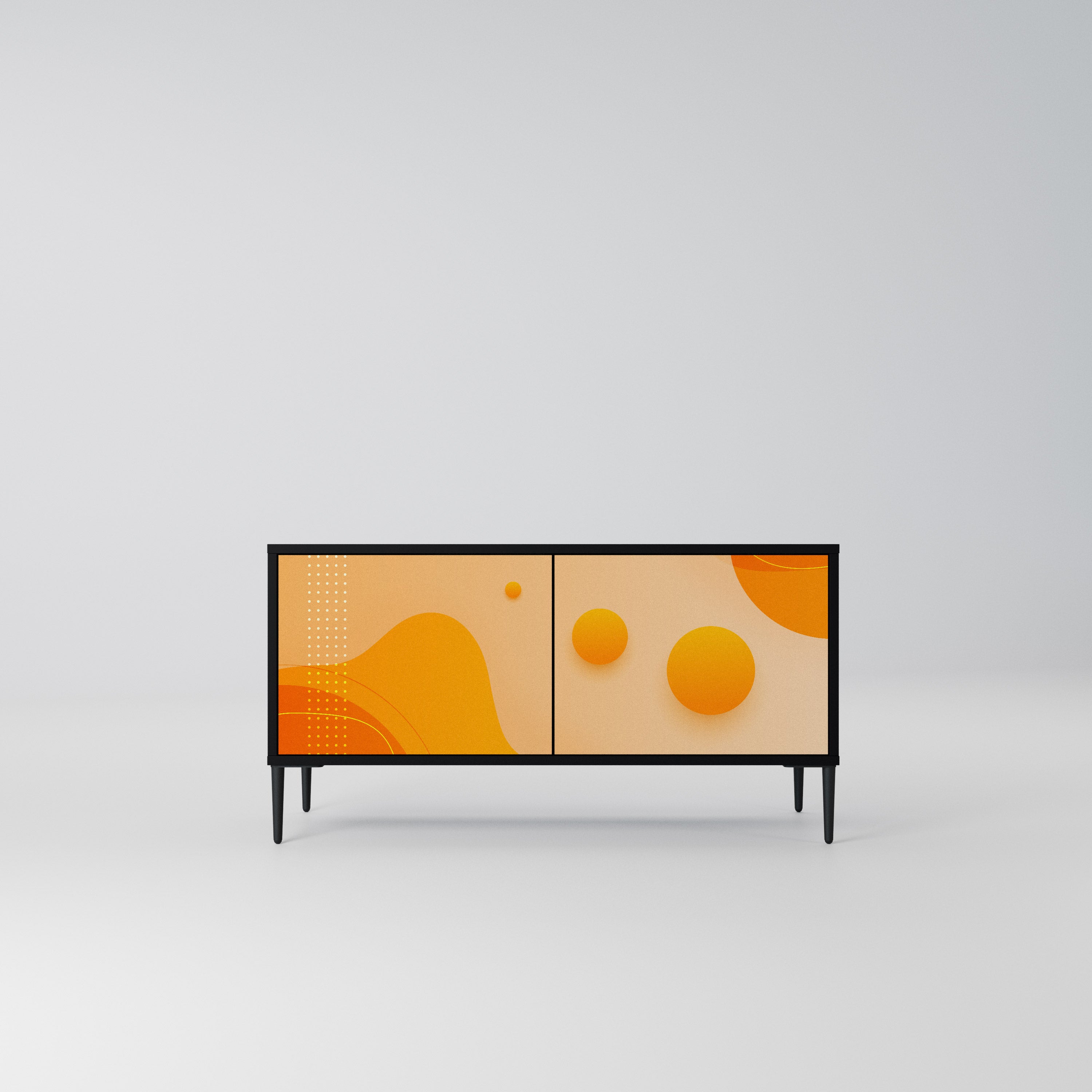 ORANGE ARRANGEMENT Kompaktowa szafka RTV 2-drzwiowa