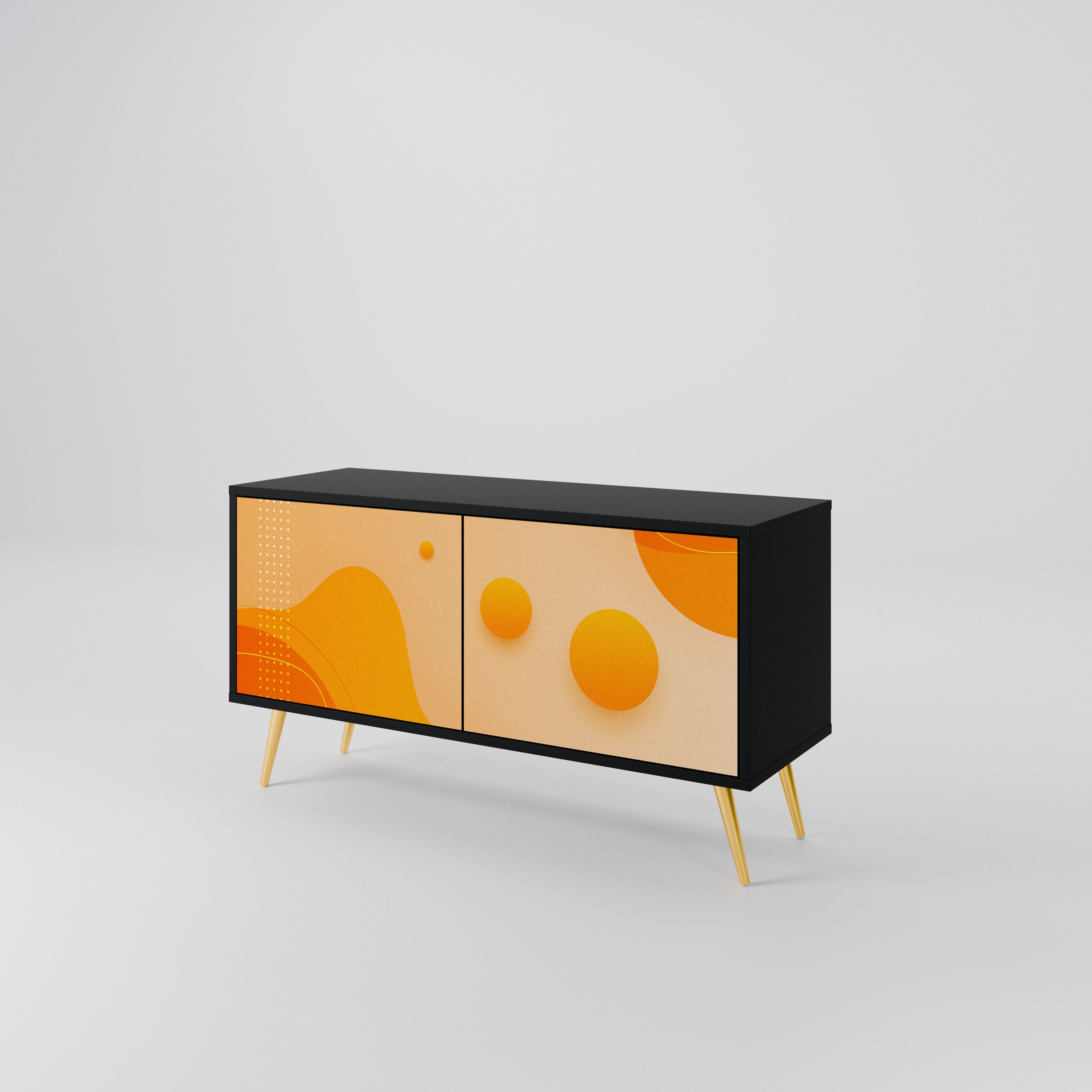 ORANGE ARRANGEMENT Kompaktowa szafka RTV 2-drzwiowa