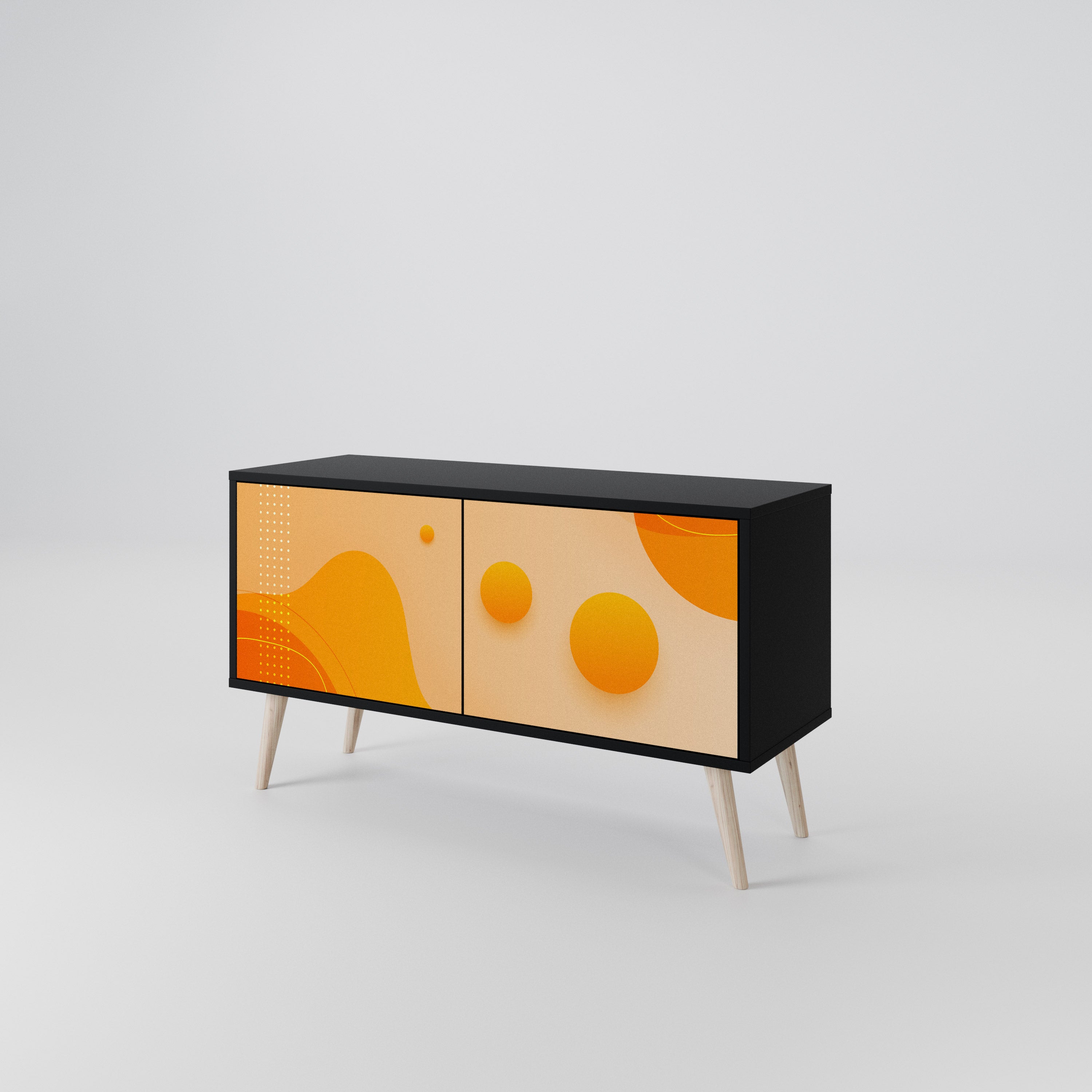 ORANGE ARRANGEMENT Kompaktowa szafka RTV 2-drzwiowa