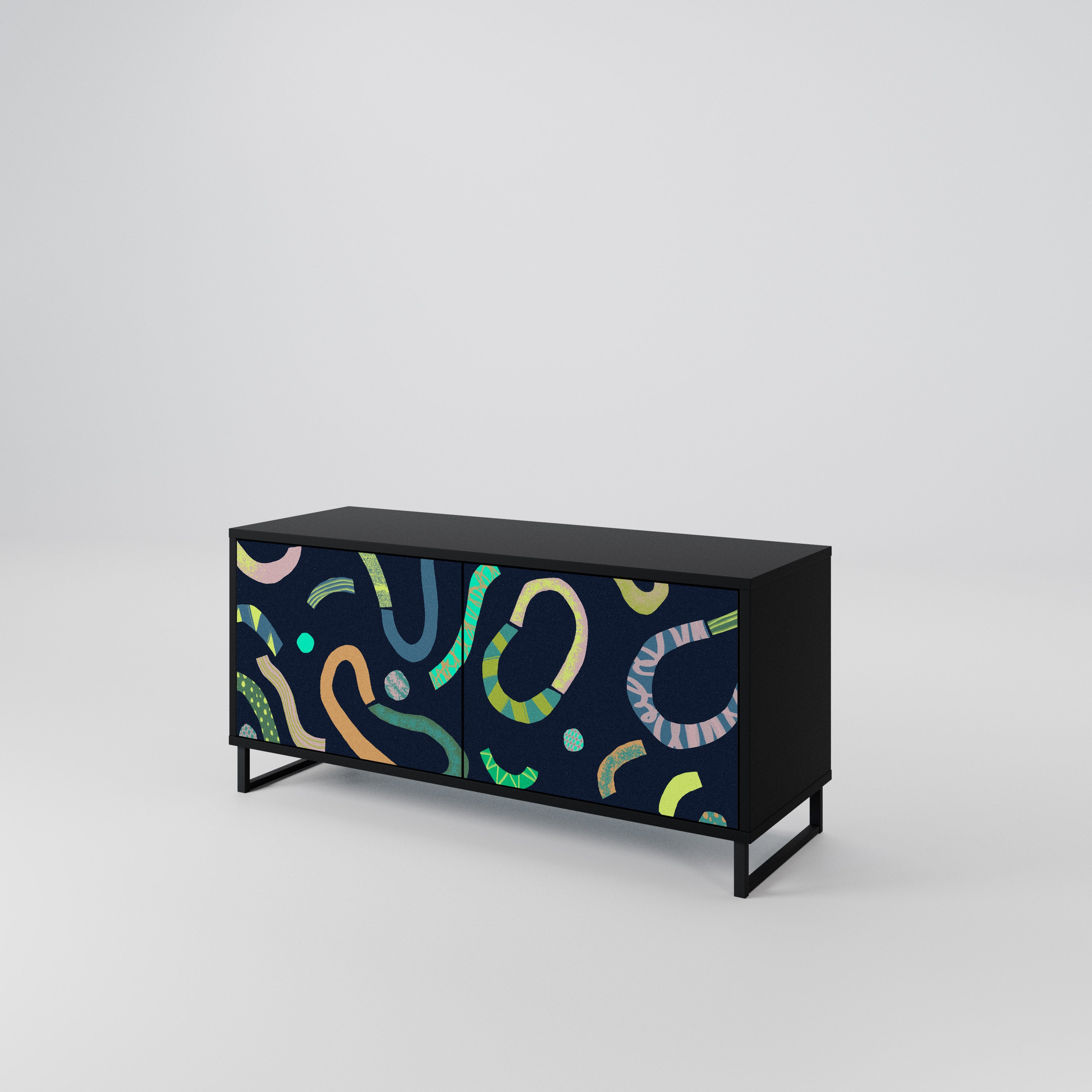 CONTRAST DANCE Kompaktowa szafka RTV 2-drzwiowa
