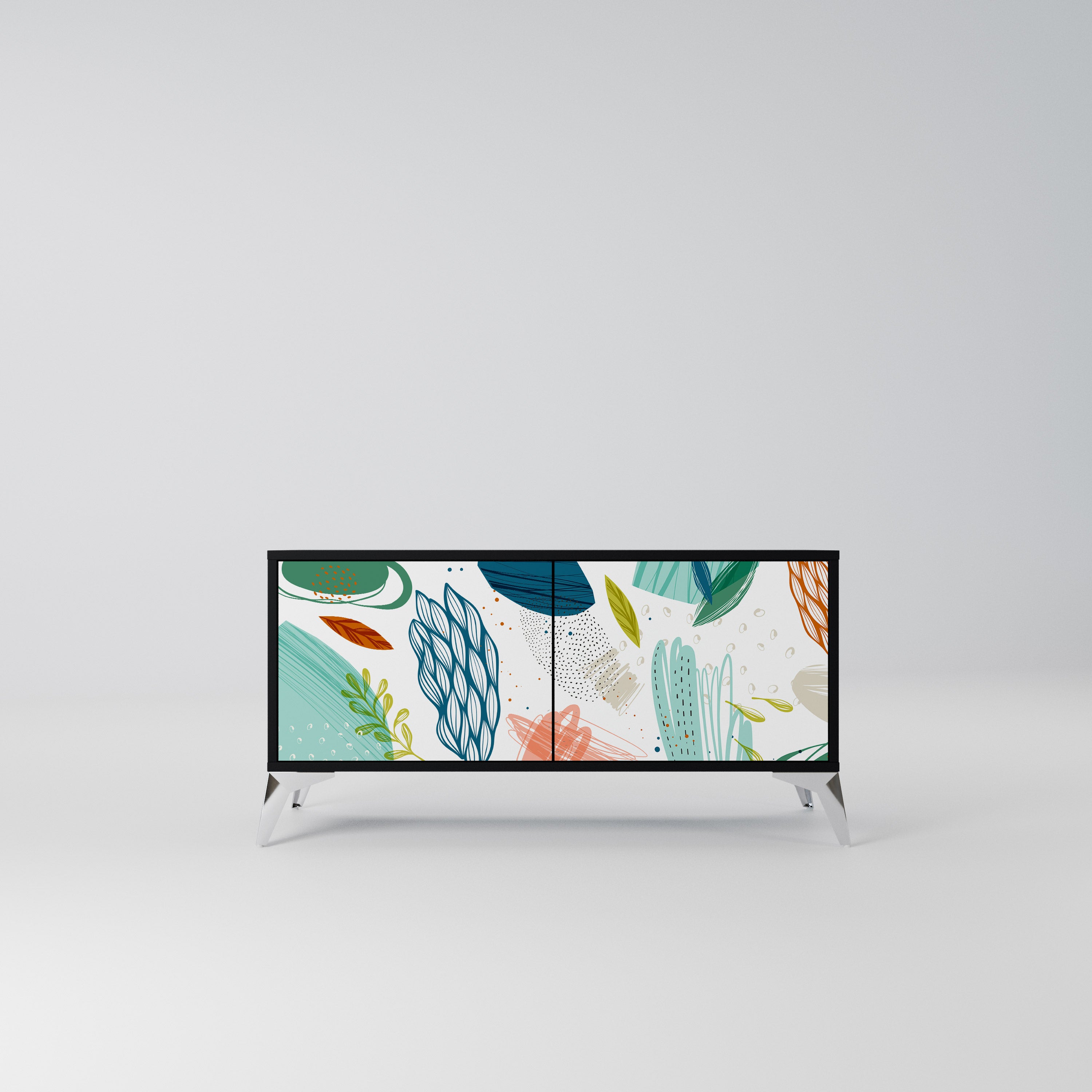 BOTANICAL HURRICANE Kompaktowa szafka RTV 2-drzwiowa