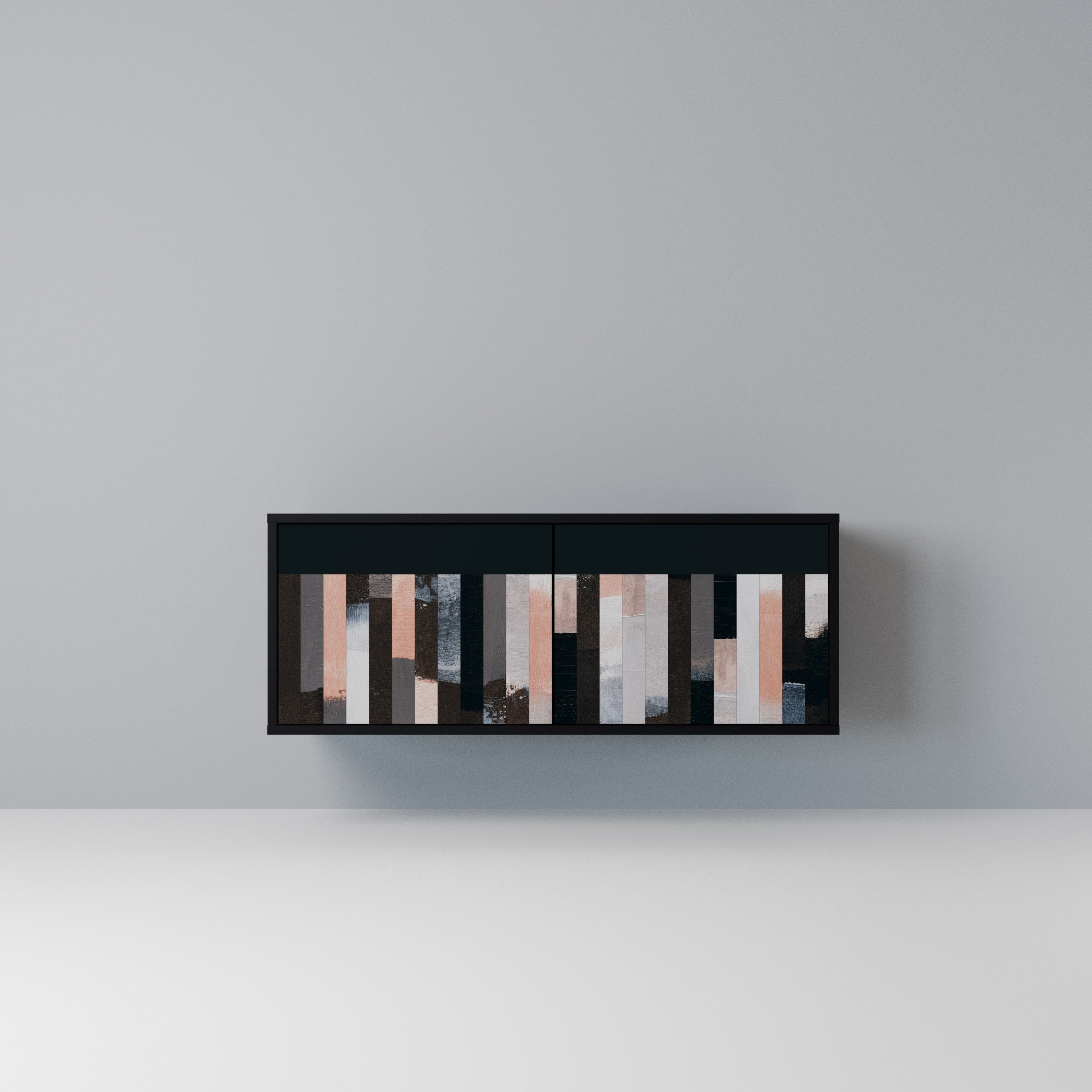 COLLAGE OF RECTANGLES Kompaktowa szafka RTV 2-drzwiowa
