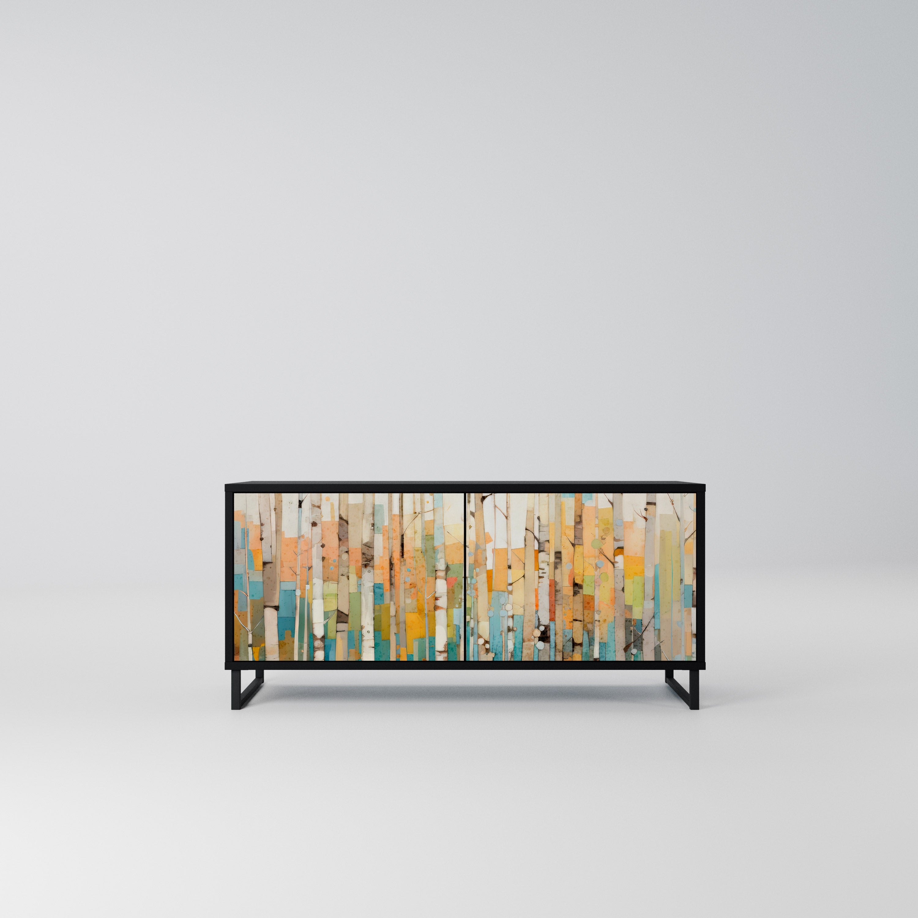 BIRCH KALEIDOSCOPE Kompaktowa szafka RTV 2-drzwiowa
