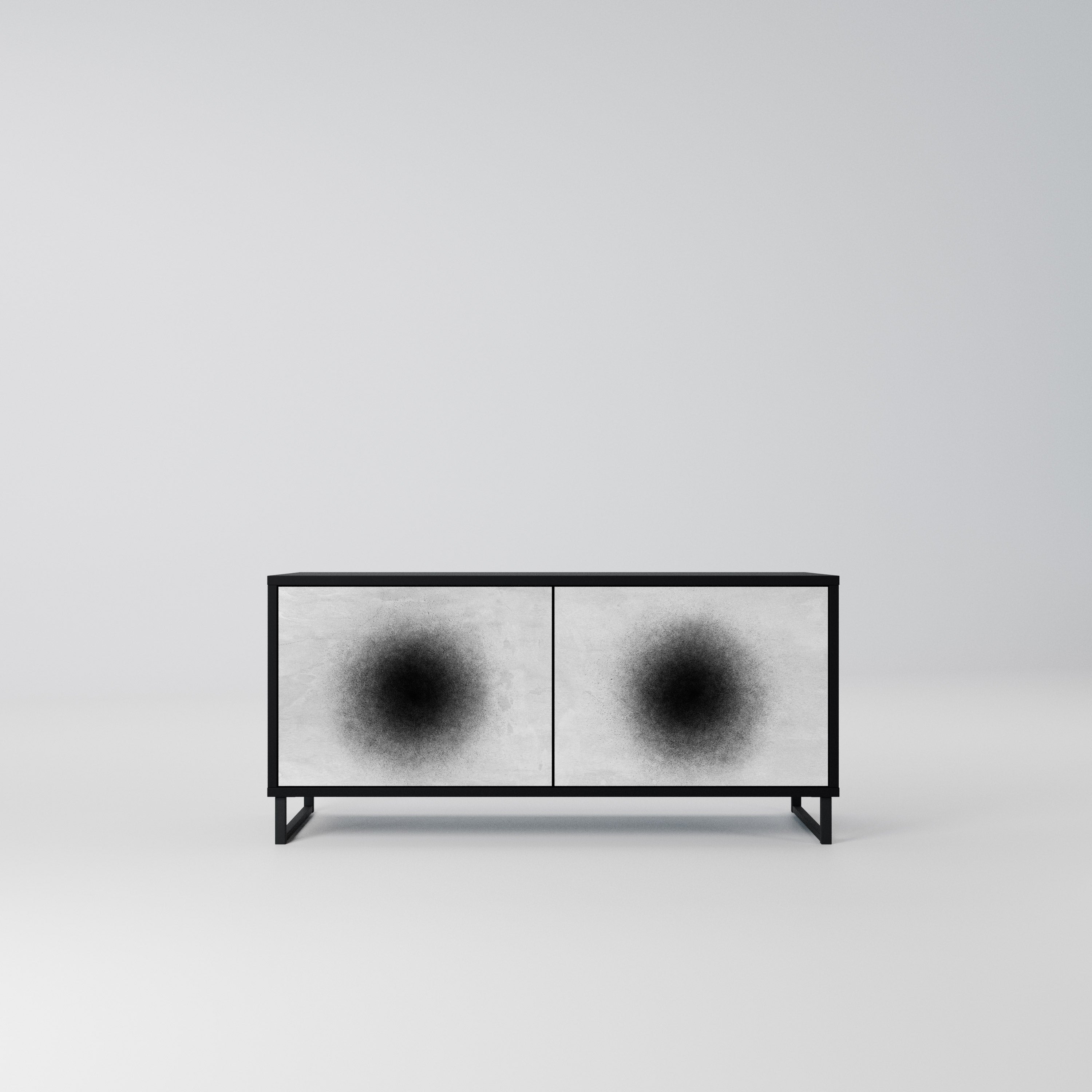 BLACK HOLE Kompaktowa szafka RTV 2-drzwiowa