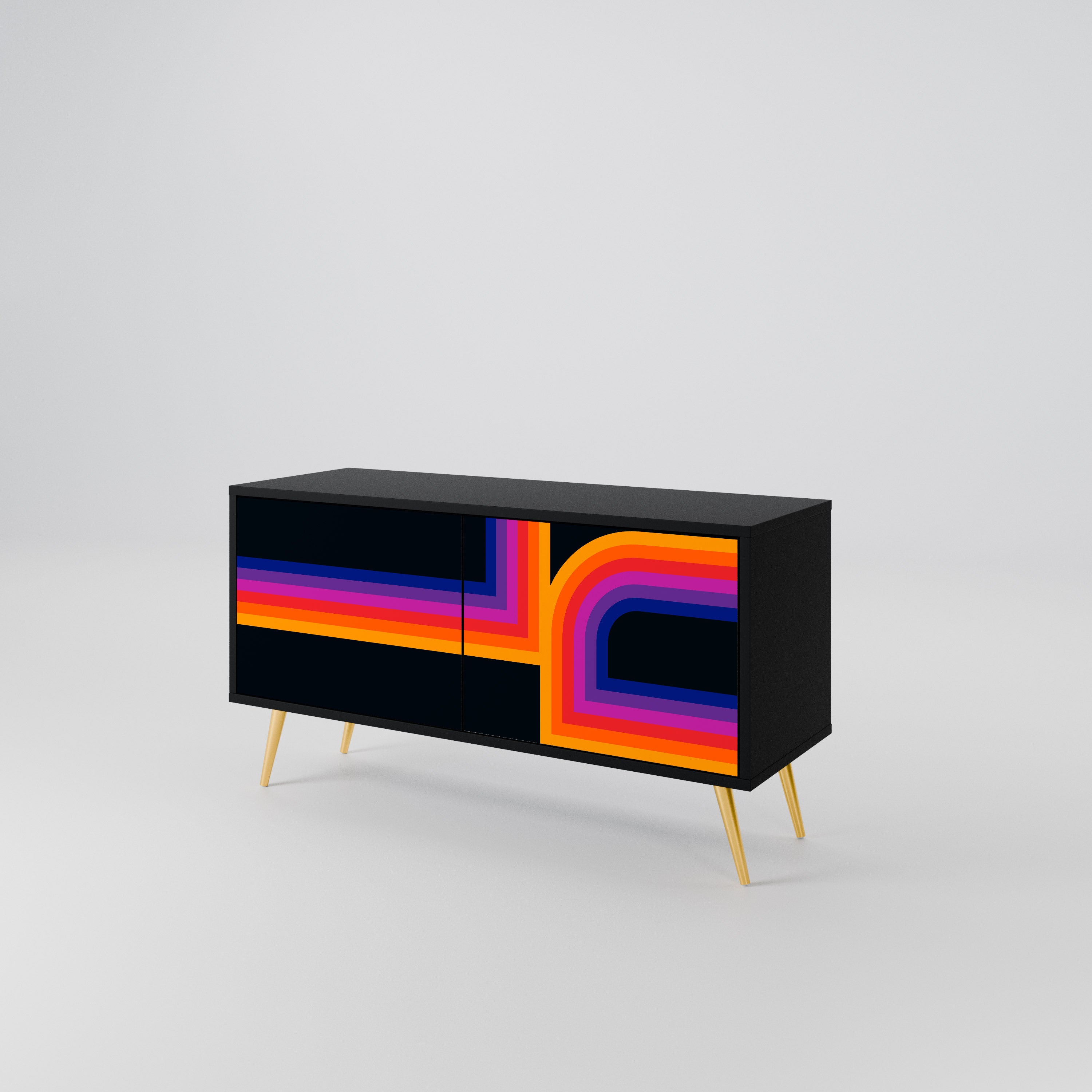 BLINDED BY THE LIGHTS Kompaktowa szafka RTV 2-drzwiowa