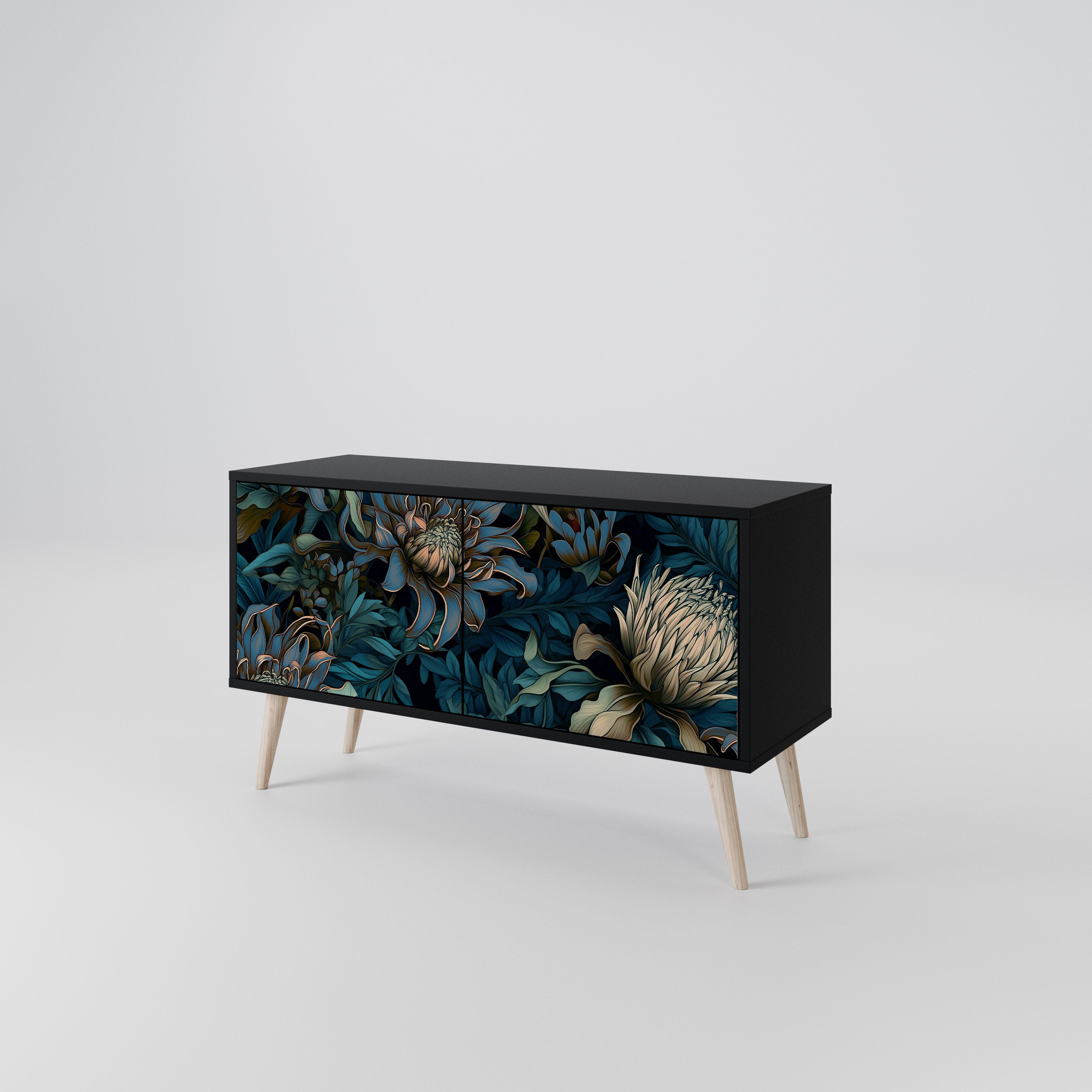 TWILIGHT BLOOM Kompaktowa szafka RTV 2-drzwiowa