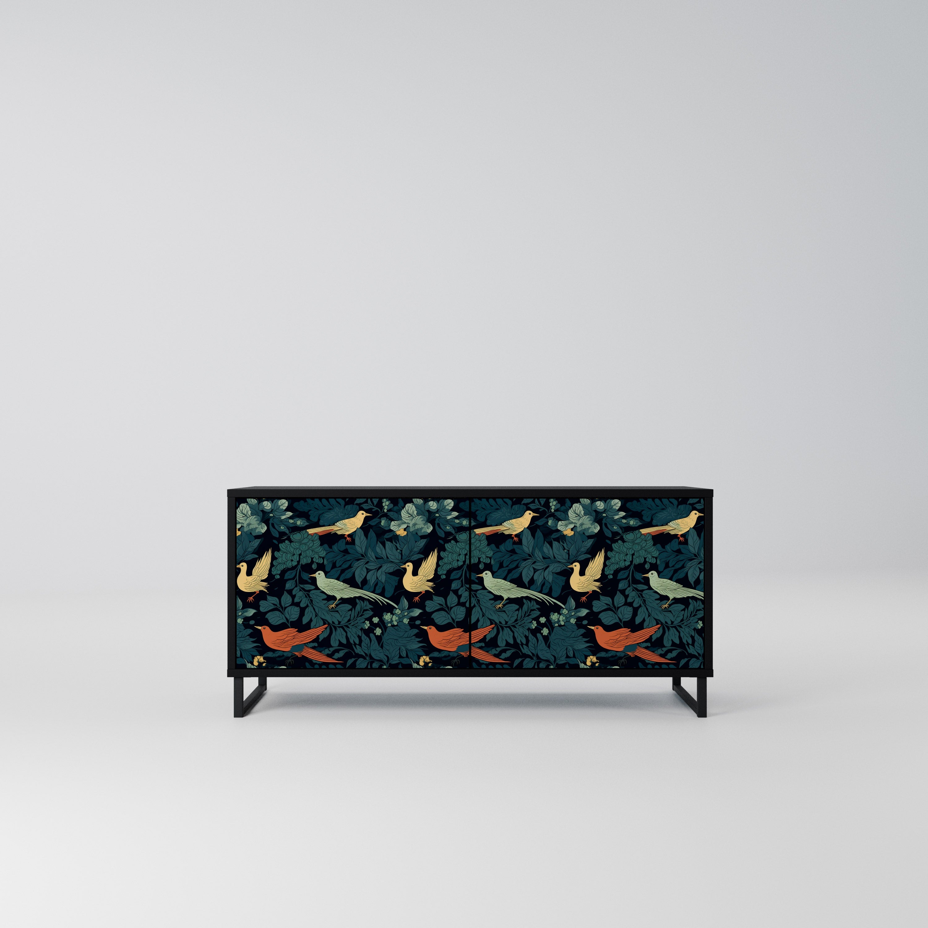 FOWL ORNAMENT Kompaktowa szafka RTV 2-drzwiowa