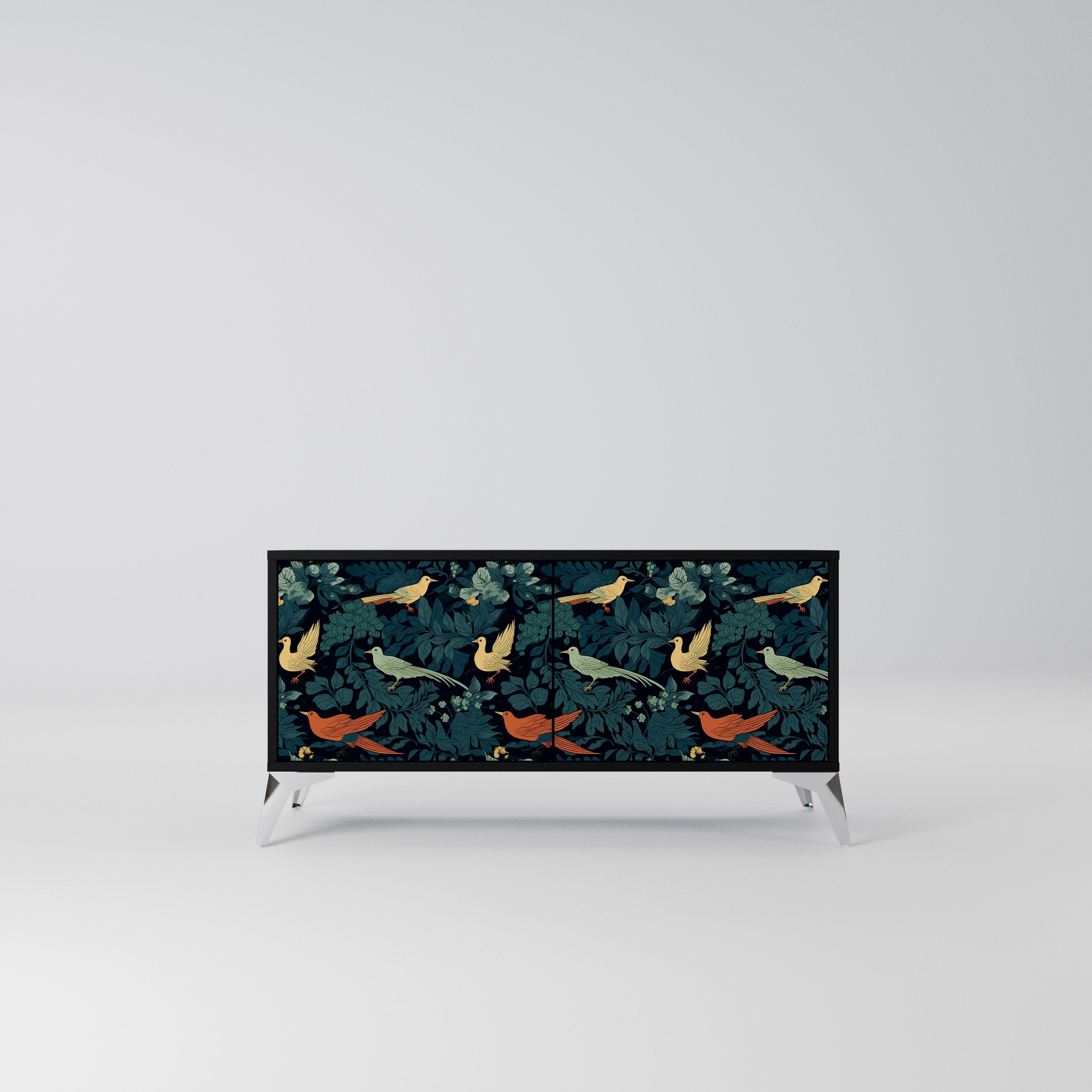 FOWL ORNAMENT Kompaktowa szafka RTV 2-drzwiowa