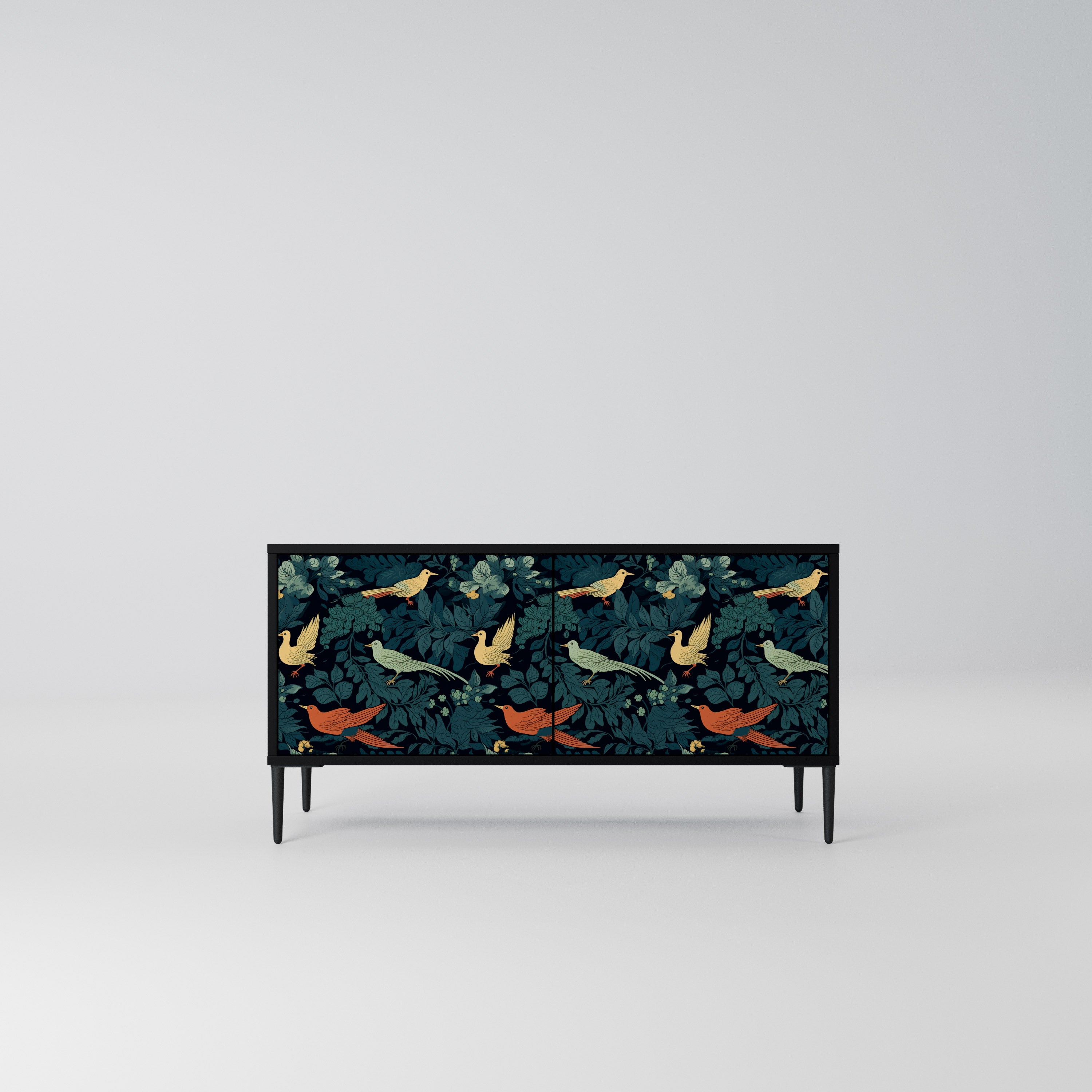 FOWL ORNAMENT Kompaktowa szafka RTV 2-drzwiowa