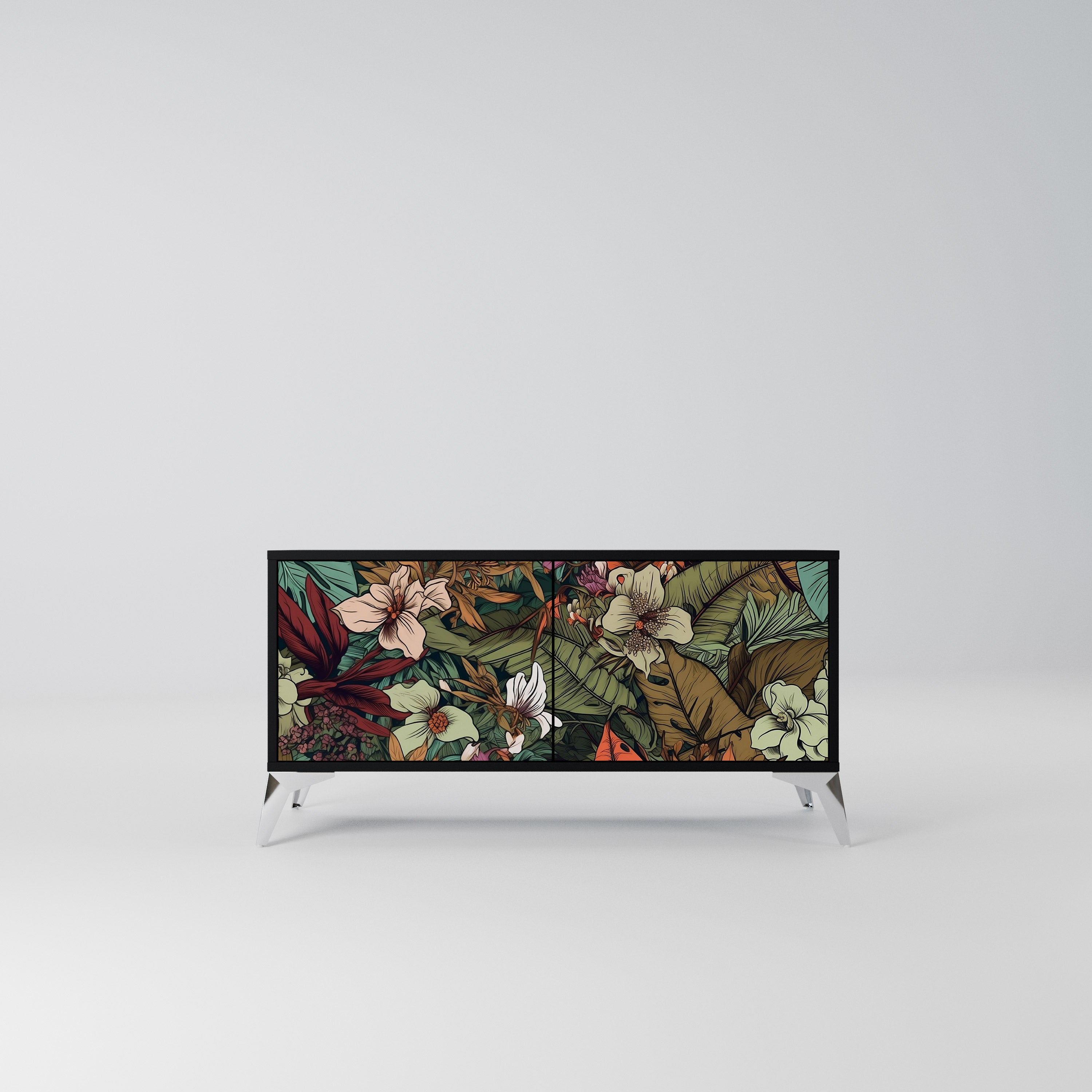 BOTANICAL EMERGENCE Kompaktowa szafka RTV 2-drzwiowa