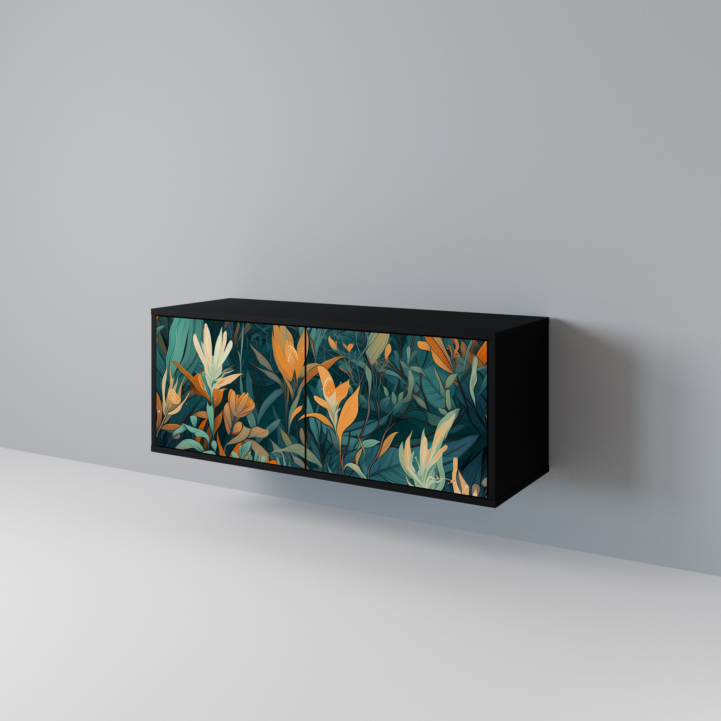 FLORAL SERENITY Kompaktowa szafka RTV 2-drzwiowa