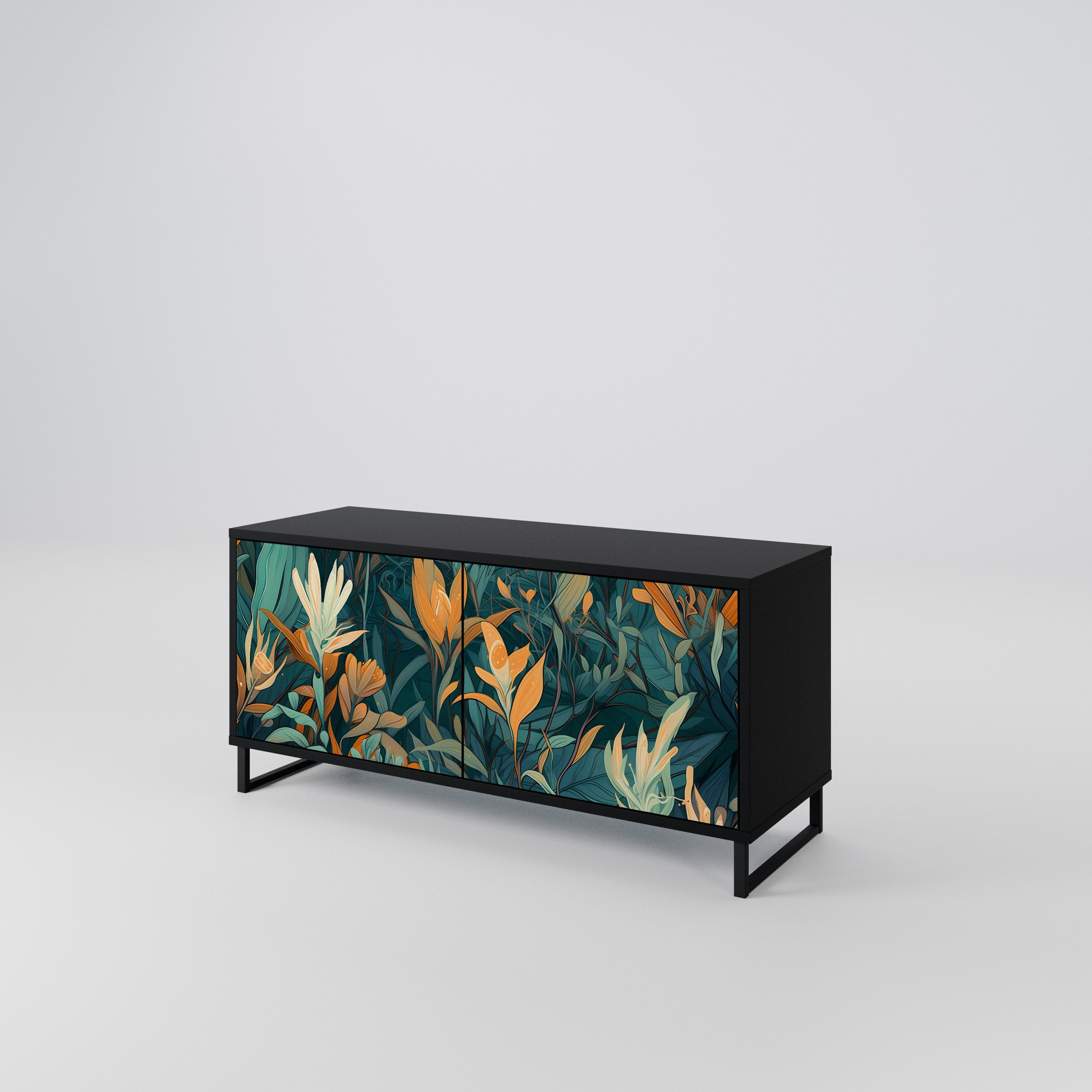 FLORAL SERENITY Kompaktowa szafka RTV 2-drzwiowa