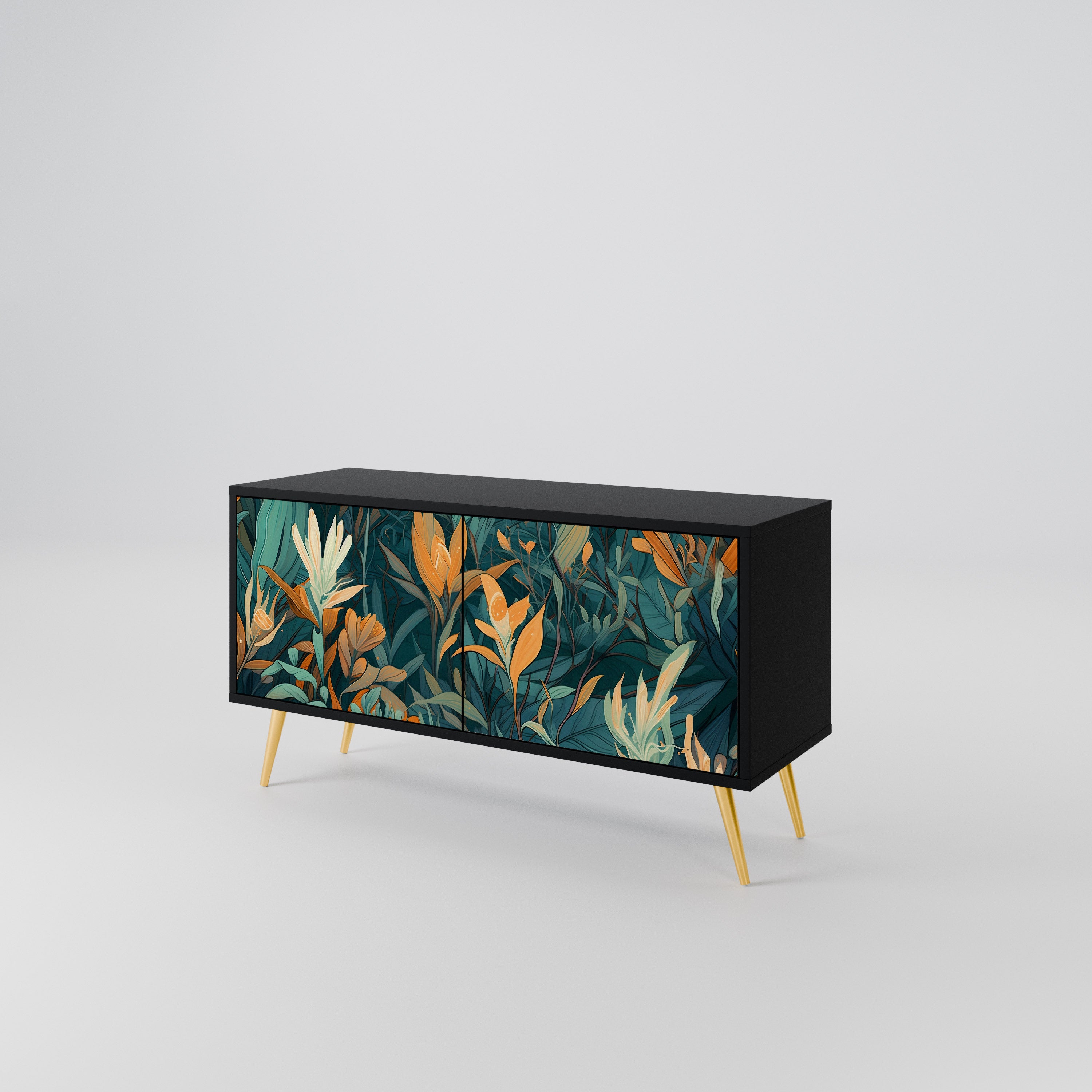 FLORAL SERENITY Kompaktowa szafka RTV 2-drzwiowa