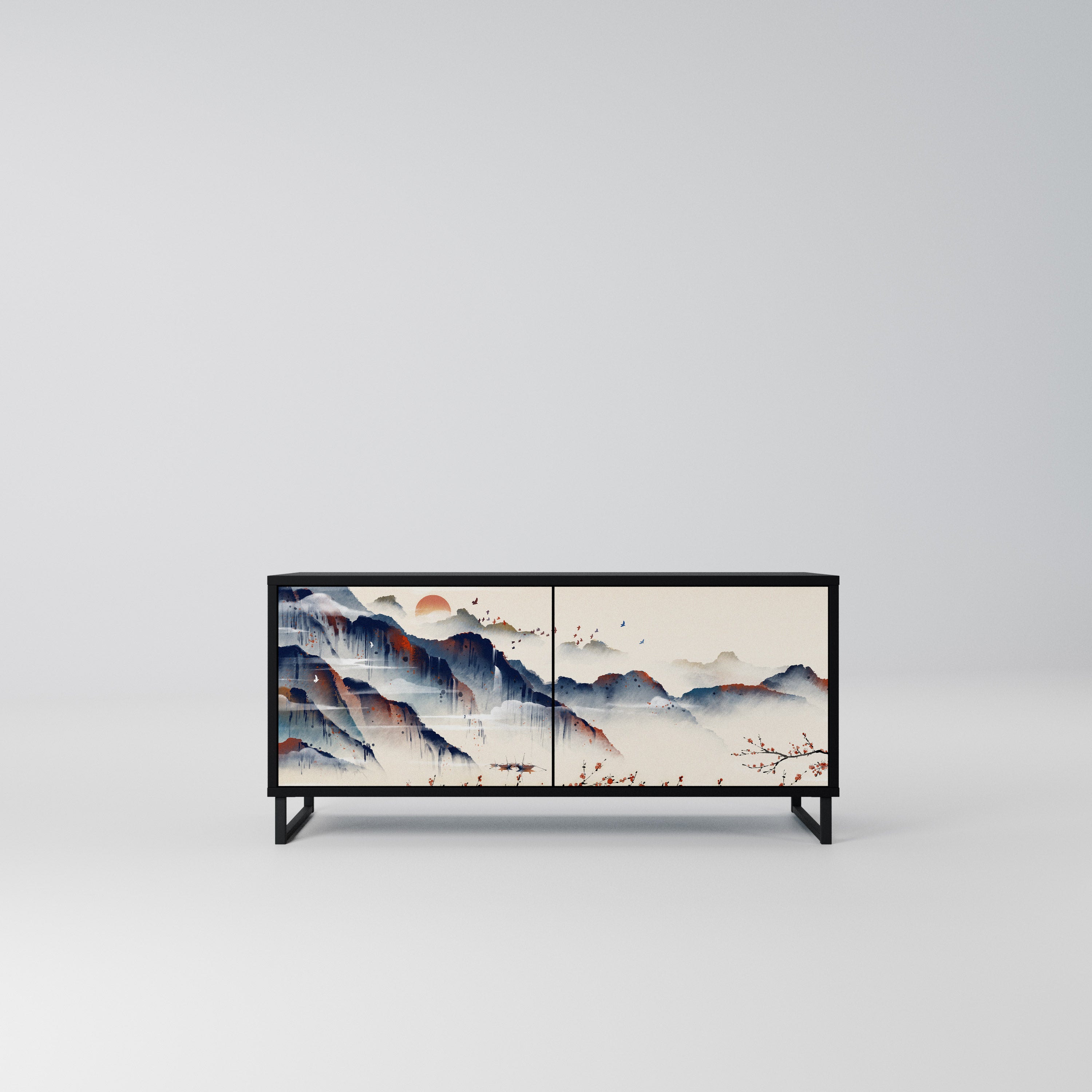 JAPANESE LANDSCAPE Kompaktowa szafka RTV 2-drzwiowa