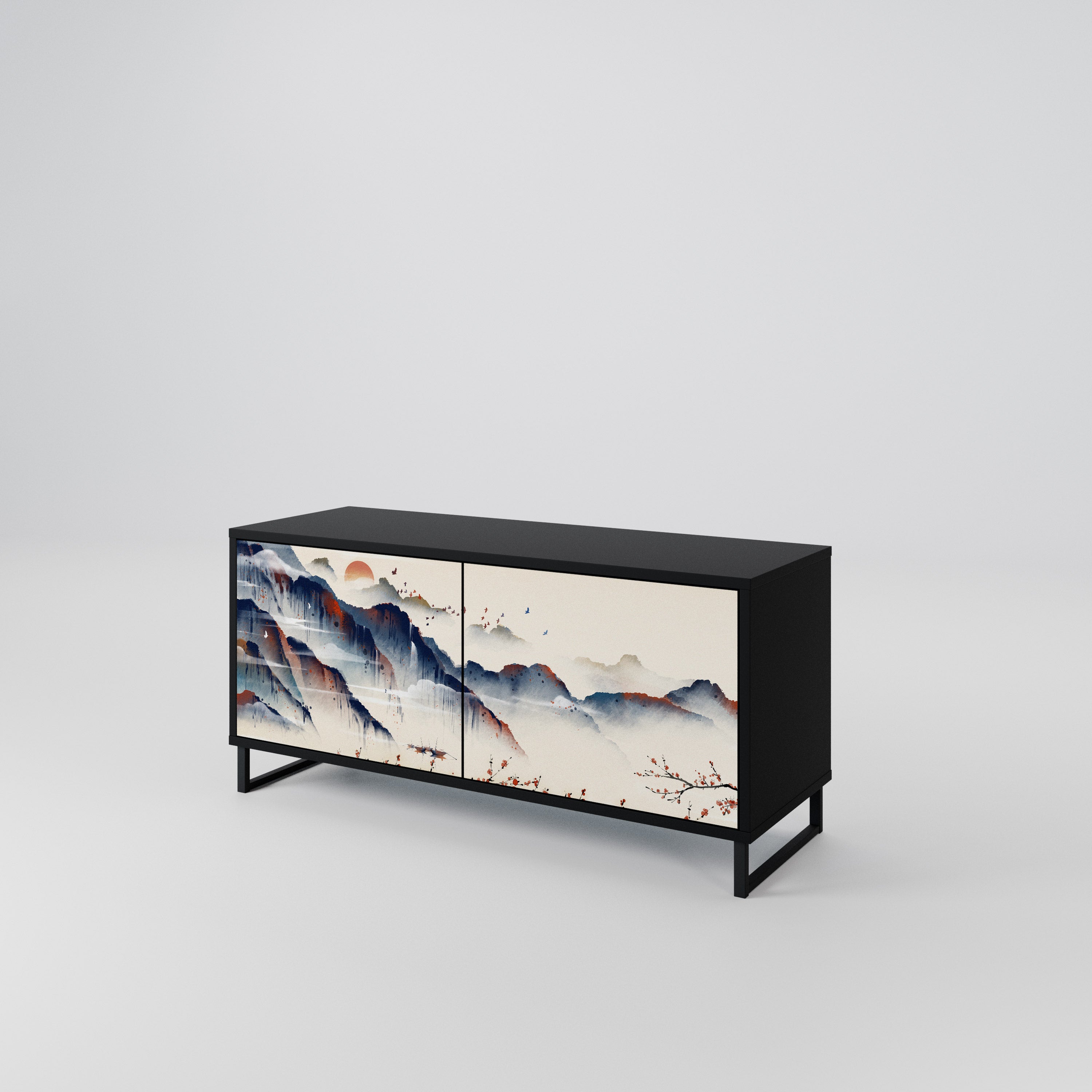 JAPANESE LANDSCAPE Kompaktowa szafka RTV 2-drzwiowa