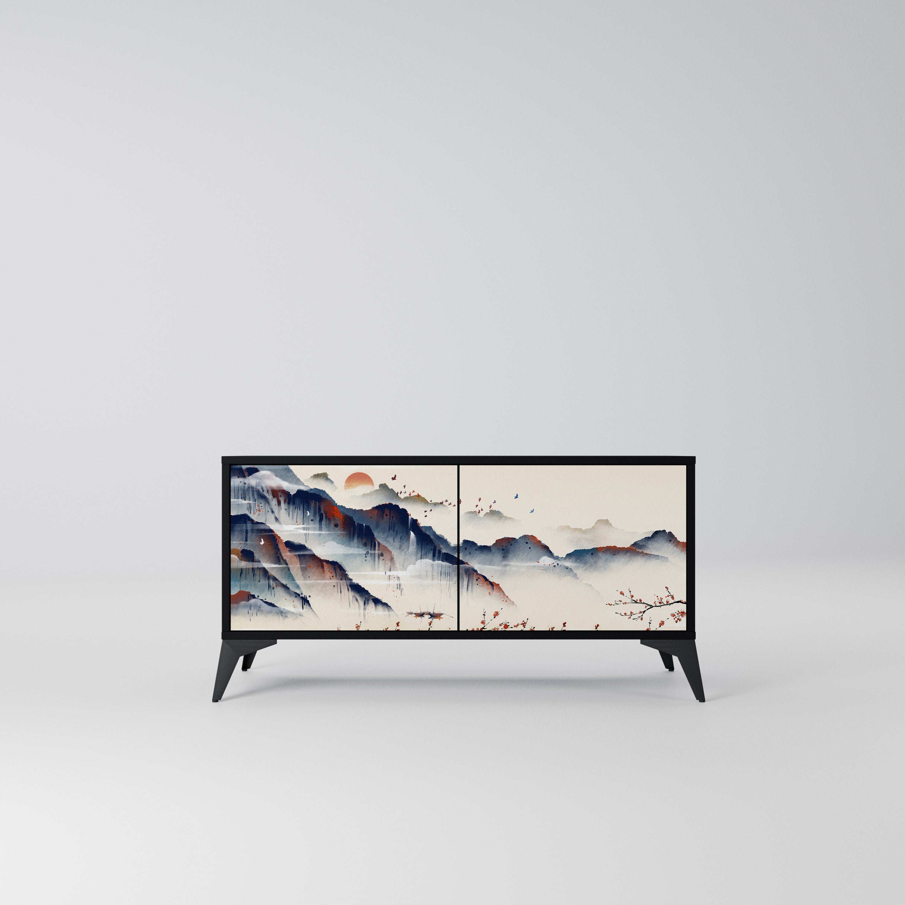 JAPANESE LANDSCAPE Kompaktowa szafka RTV 2-drzwiowa