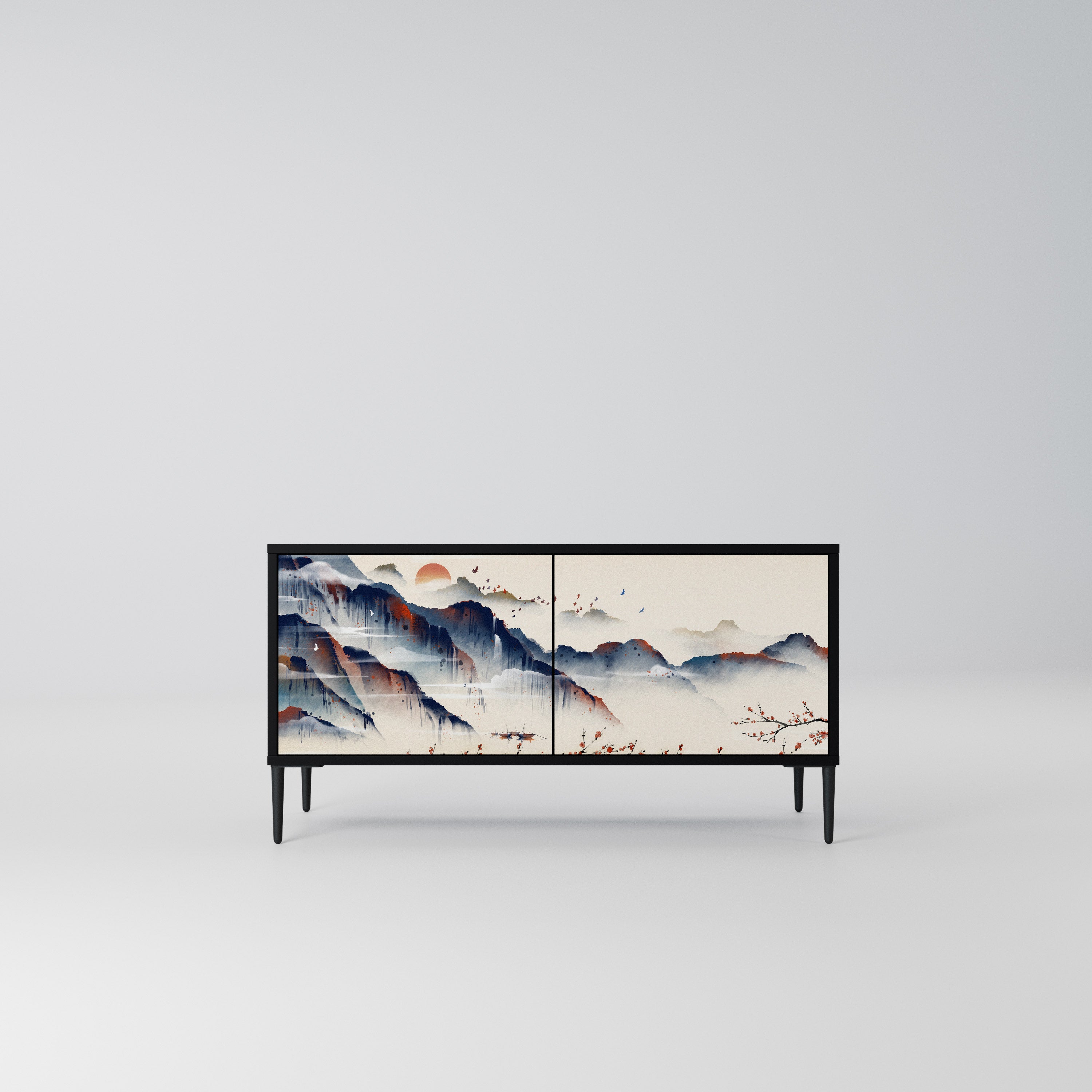 JAPANESE LANDSCAPE Kompaktowa szafka RTV 2-drzwiowa