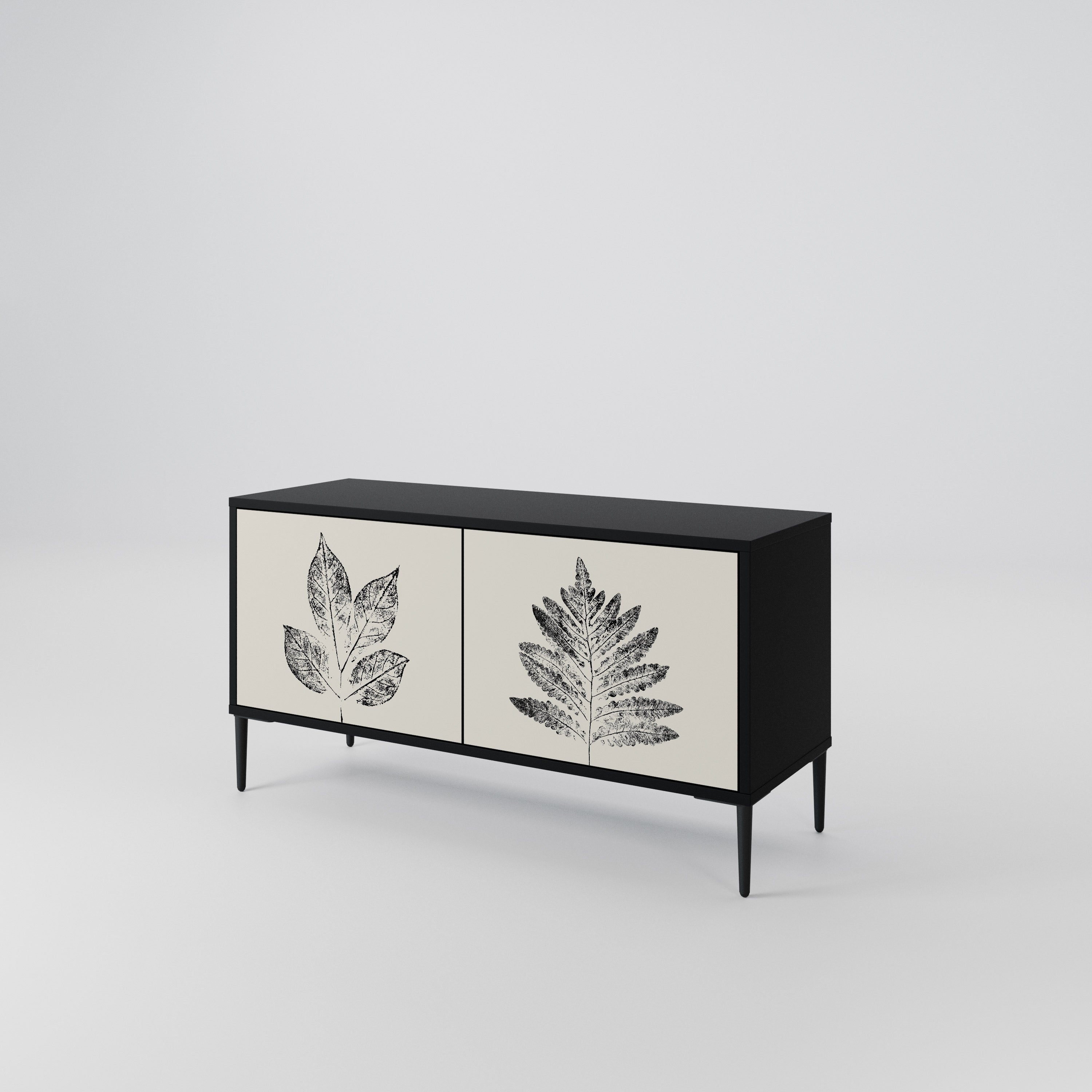 LEAFY STAMPS Kompaktowa szafka RTV 2-drzwiowa