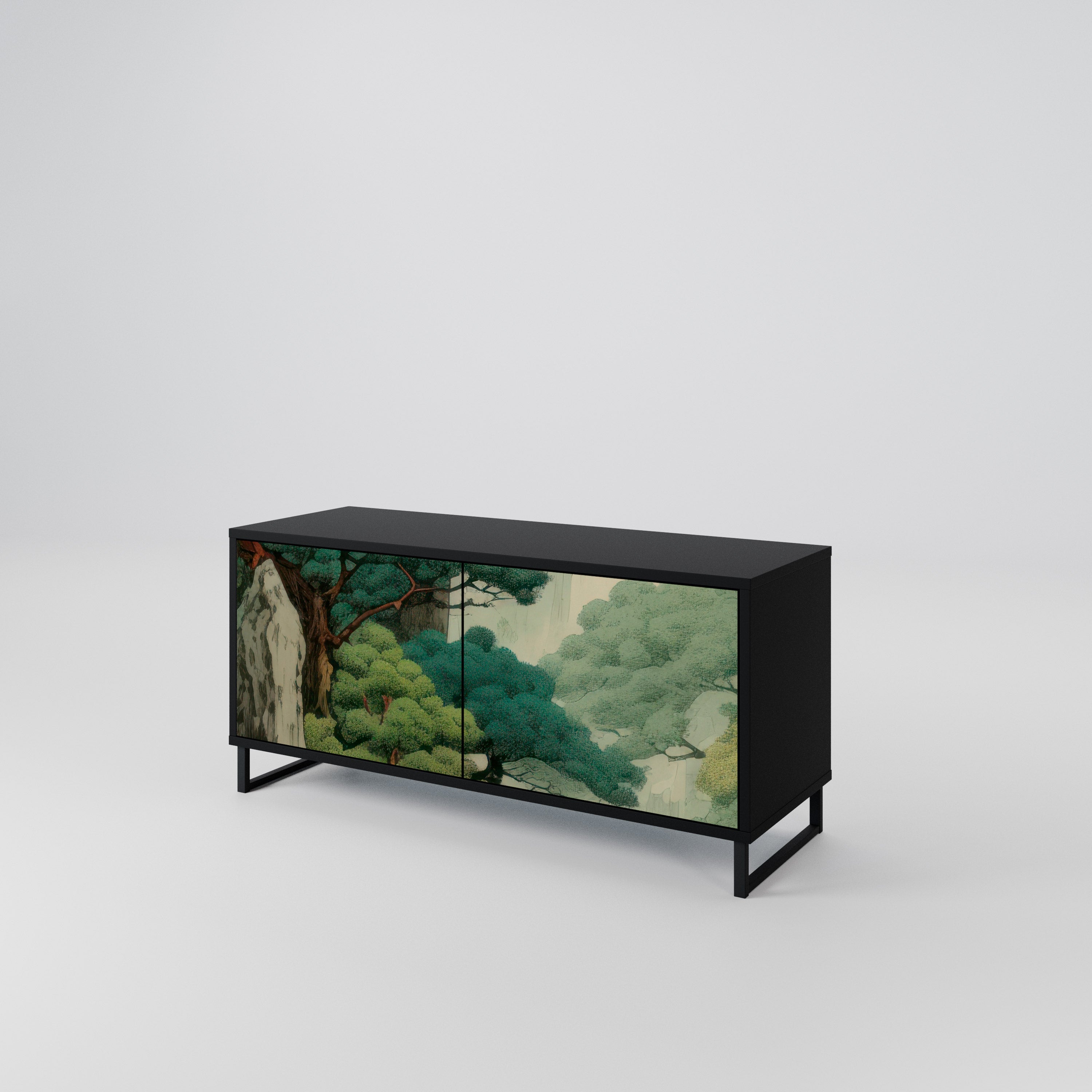 VERDURE ABYSS Kompaktowa szafka RTV 2-drzwiowa