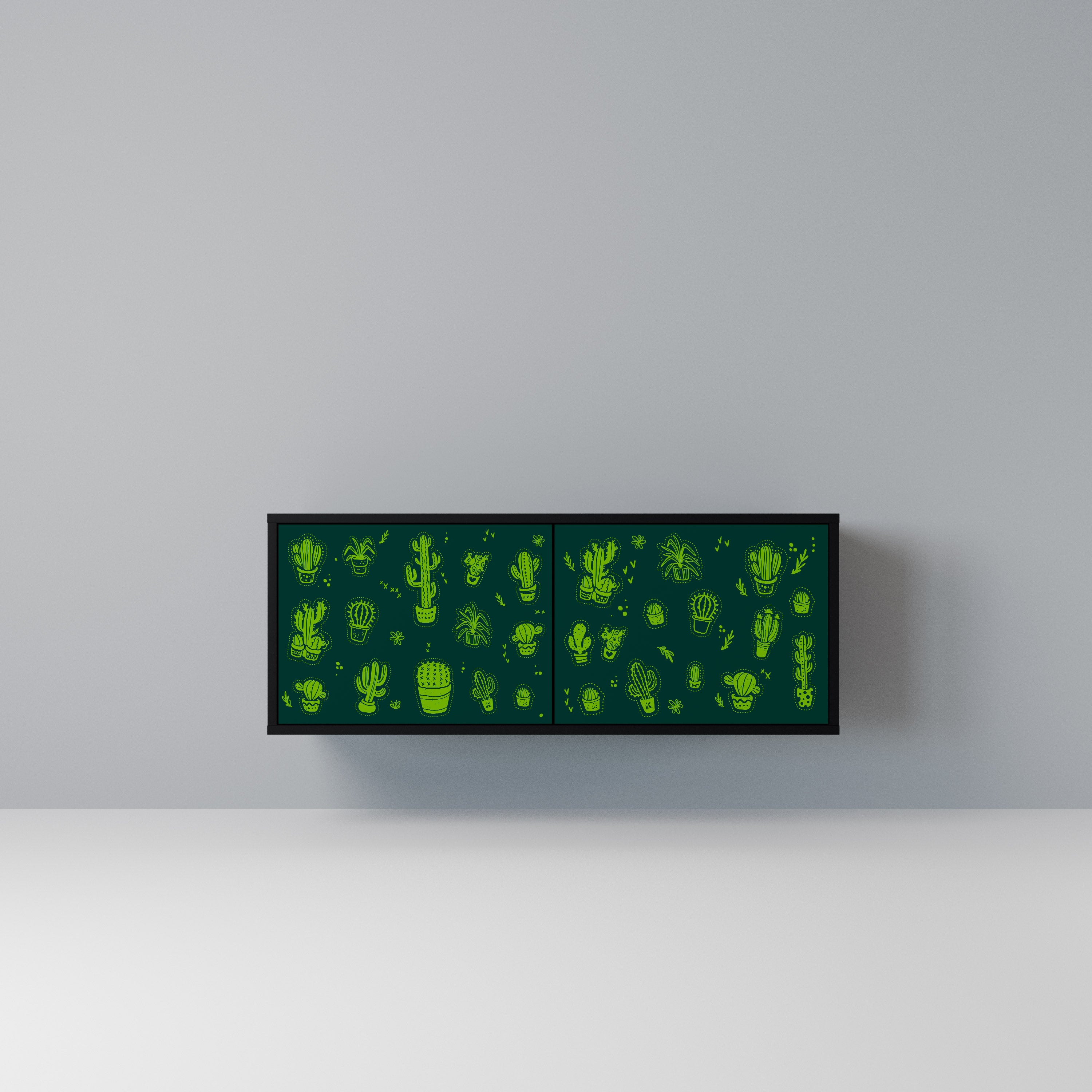 DESERT GREEN Kompaktowa szafka RTV 2-drzwiowa