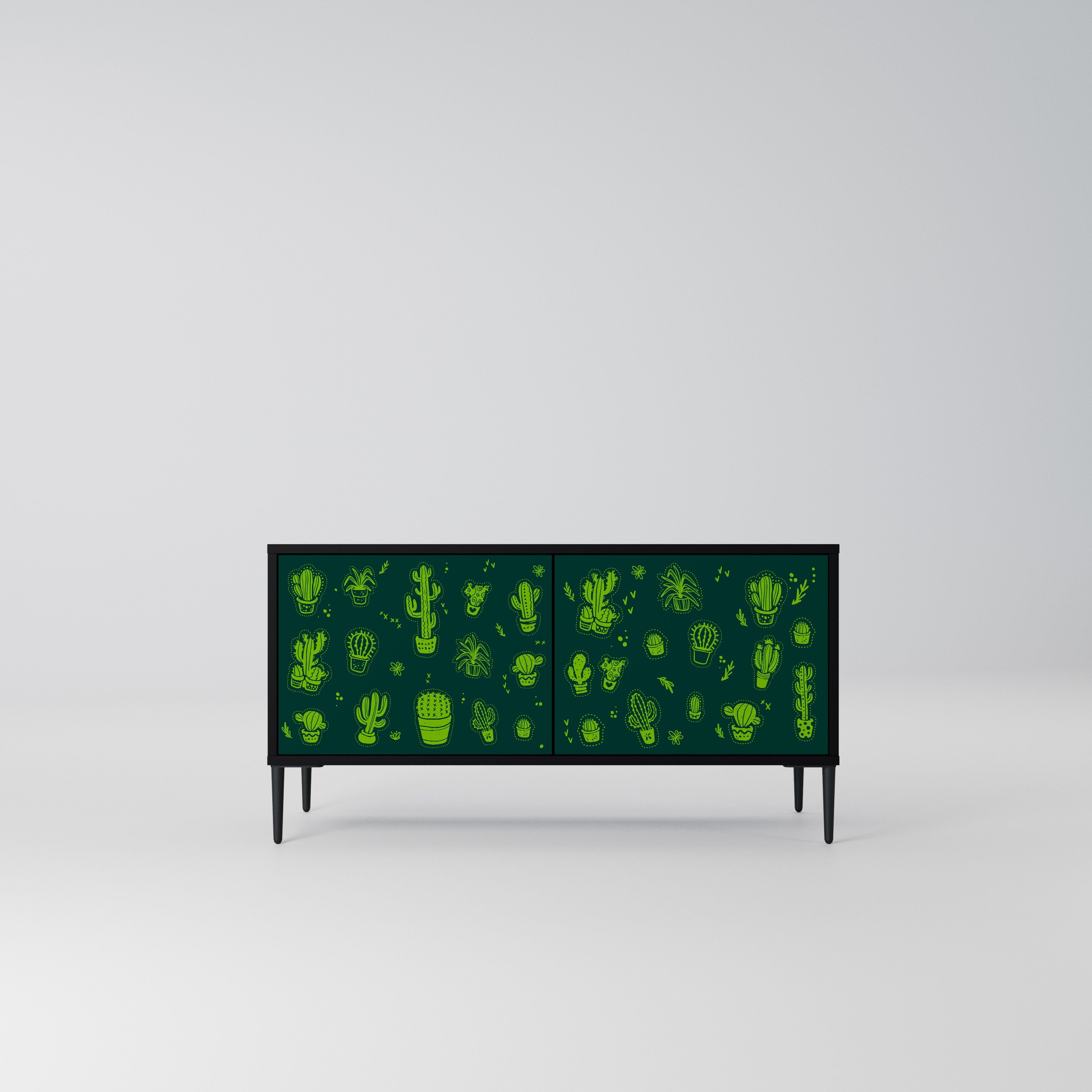 DESERT GREEN Kompaktowa szafka RTV 2-drzwiowa
