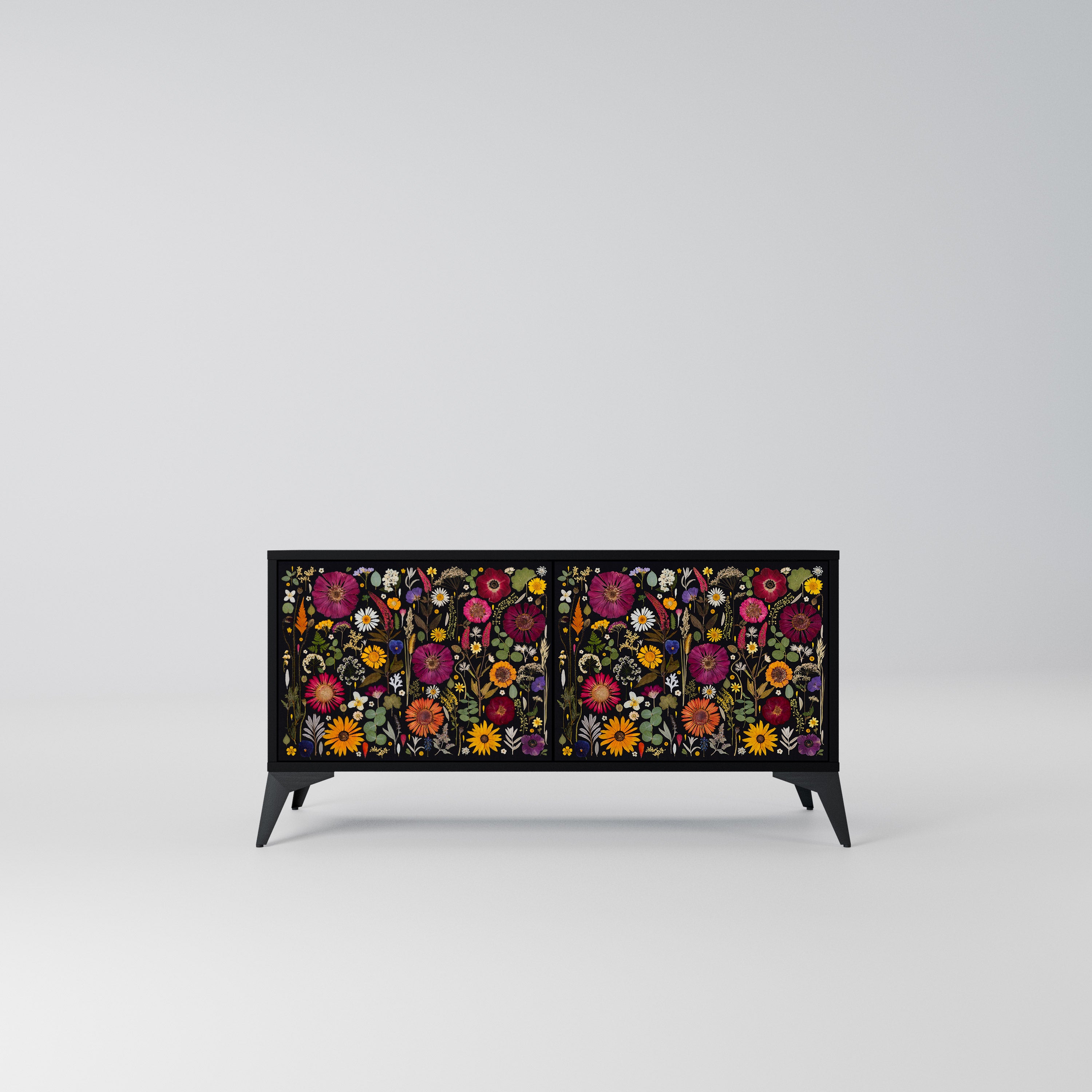 MIDNIGHT GARDEN Kompaktowa szafka RTV 2-drzwiowa