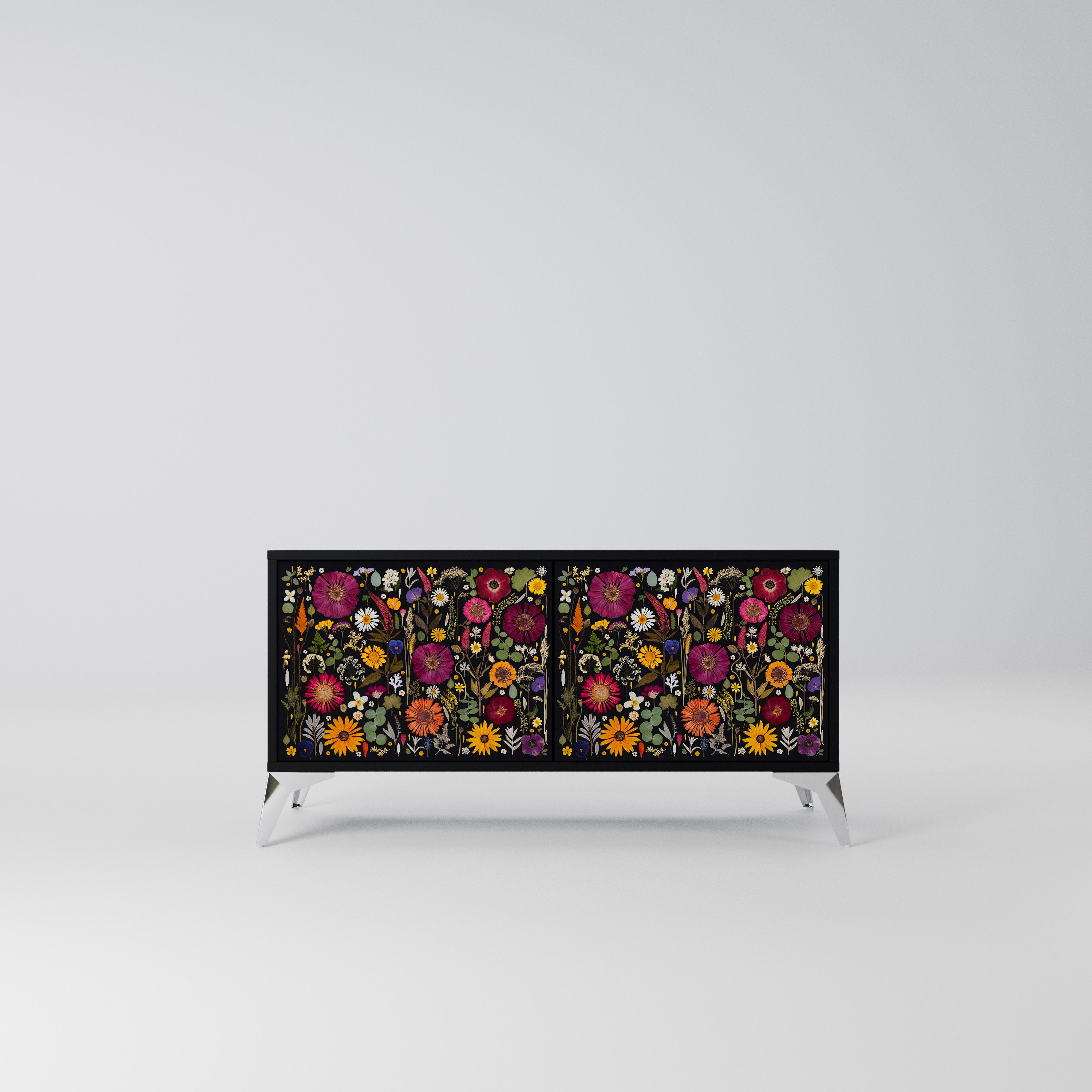 MIDNIGHT GARDEN Kompaktowa szafka RTV 2-drzwiowa