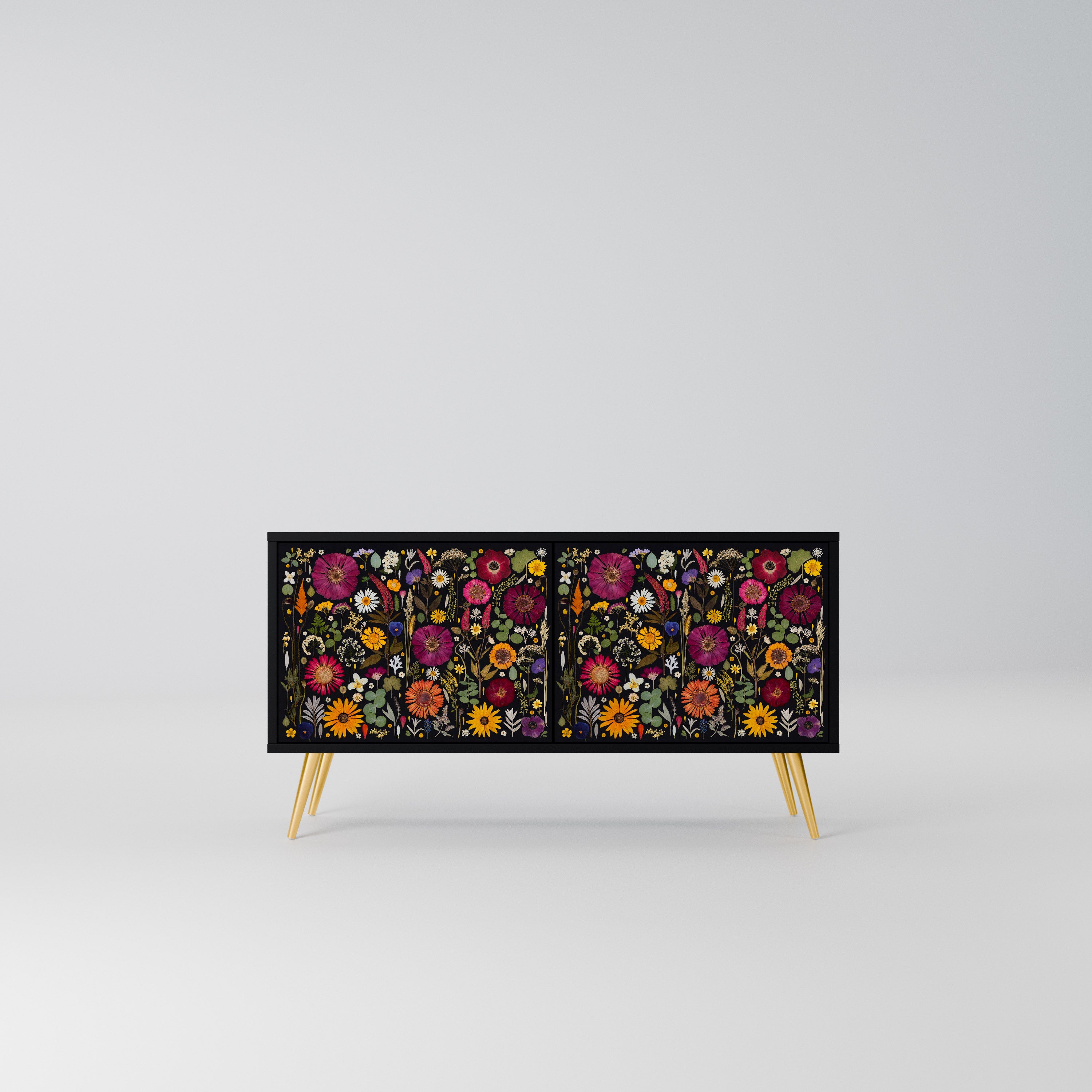 MIDNIGHT GARDEN Kompaktowa szafka RTV 2-drzwiowa