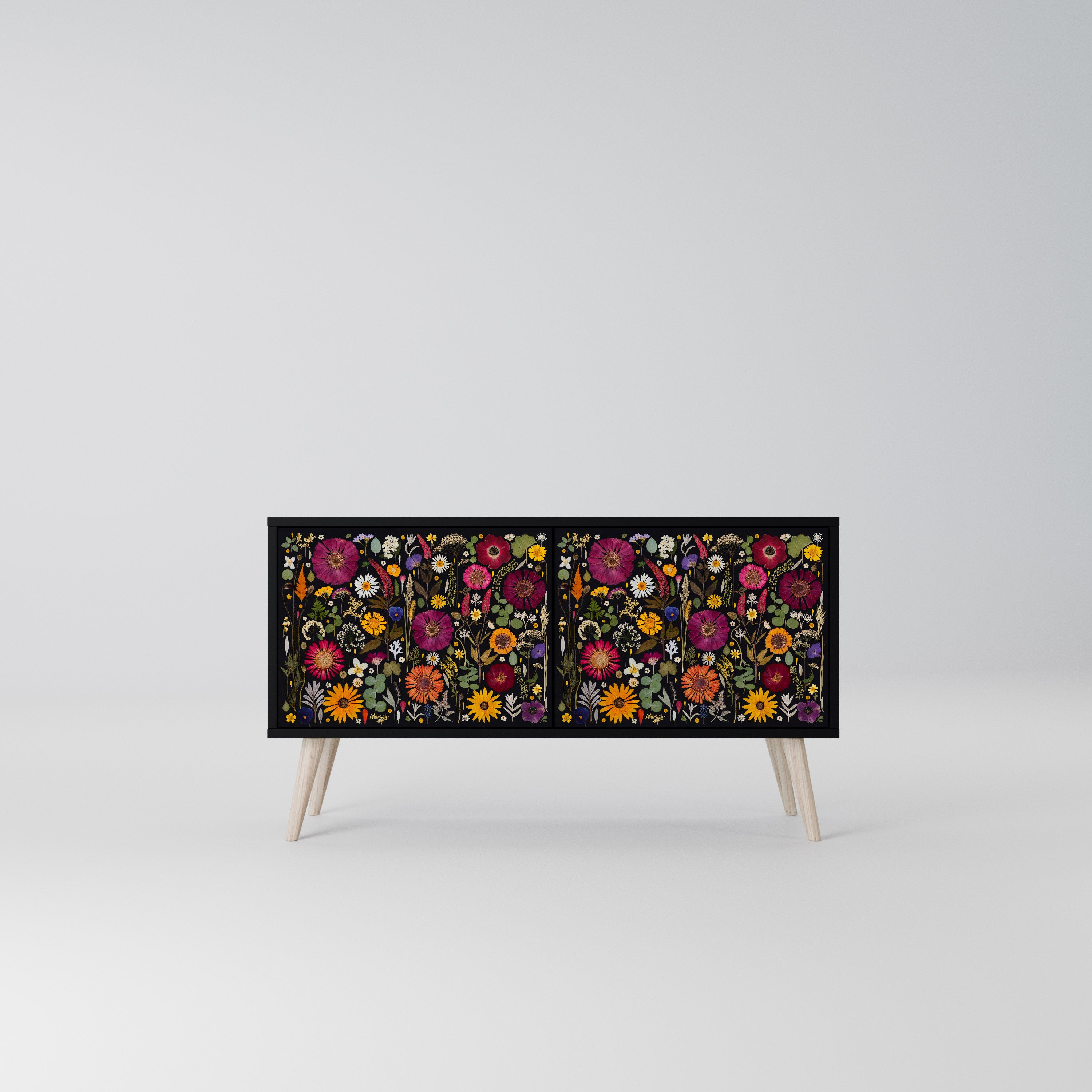 MIDNIGHT GARDEN Kompaktowa szafka RTV 2-drzwiowa