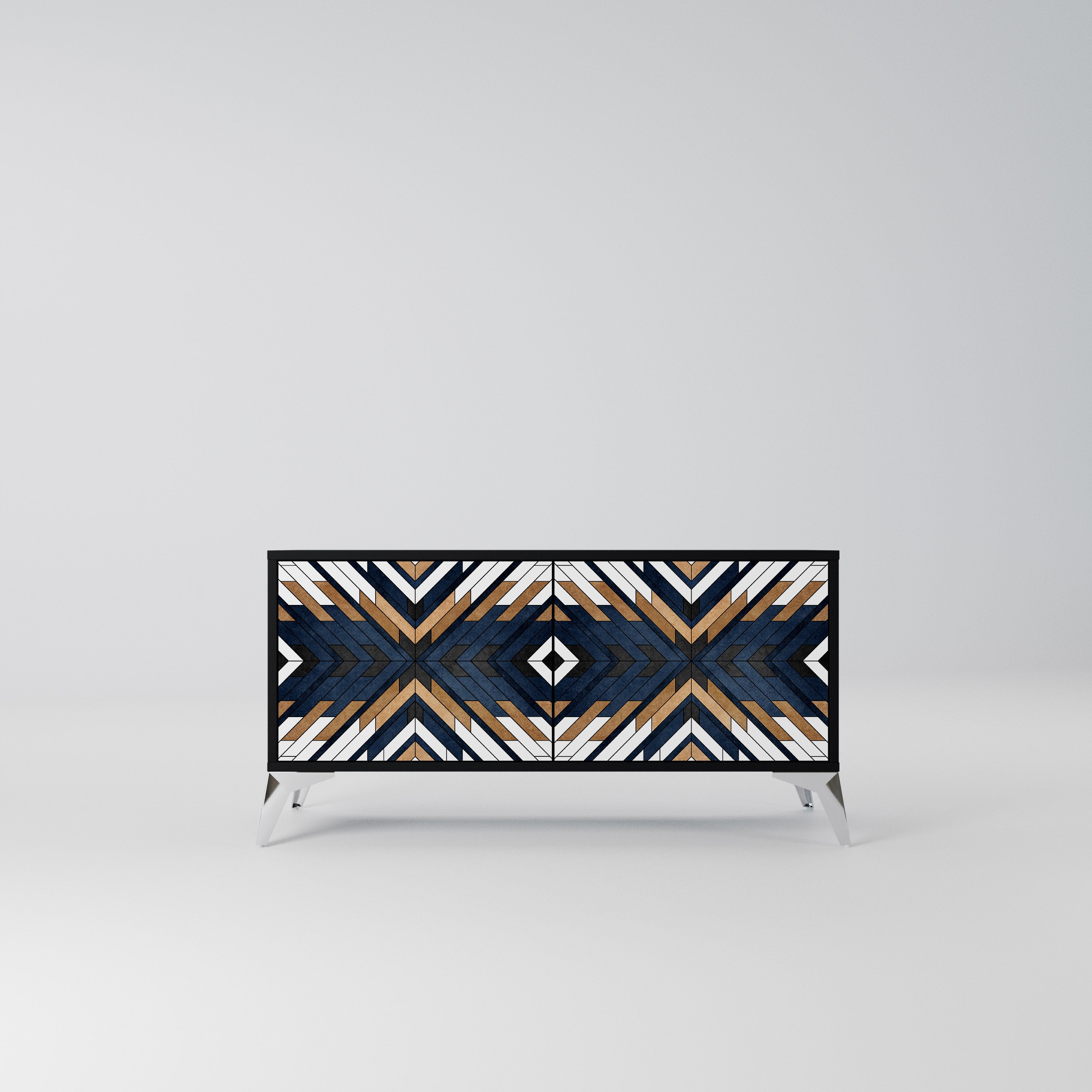 ARTFUL GEOMETRY Kompaktowa szafka RTV 2-drzwiowa