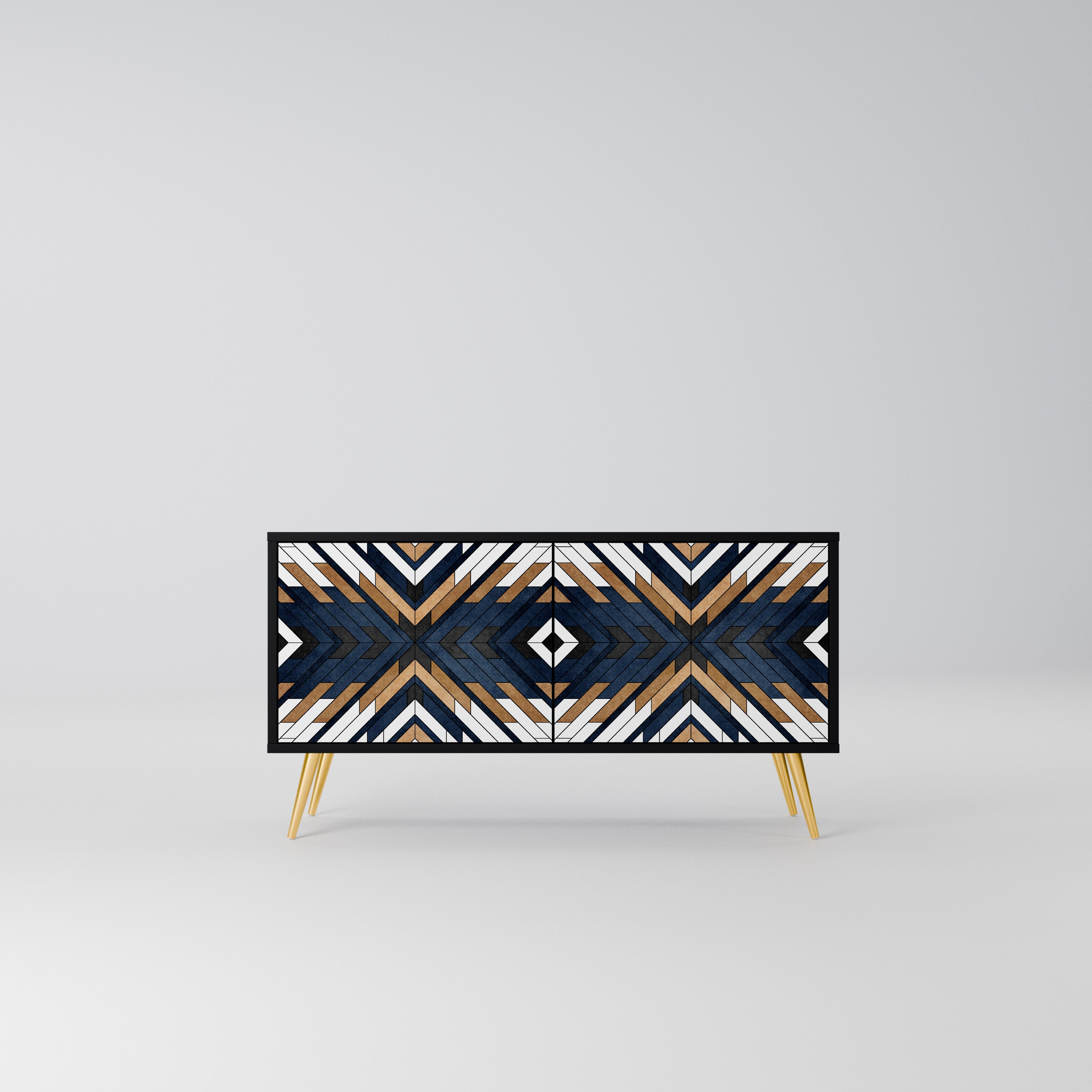 ARTFUL GEOMETRY Kompaktowa szafka RTV 2-drzwiowa