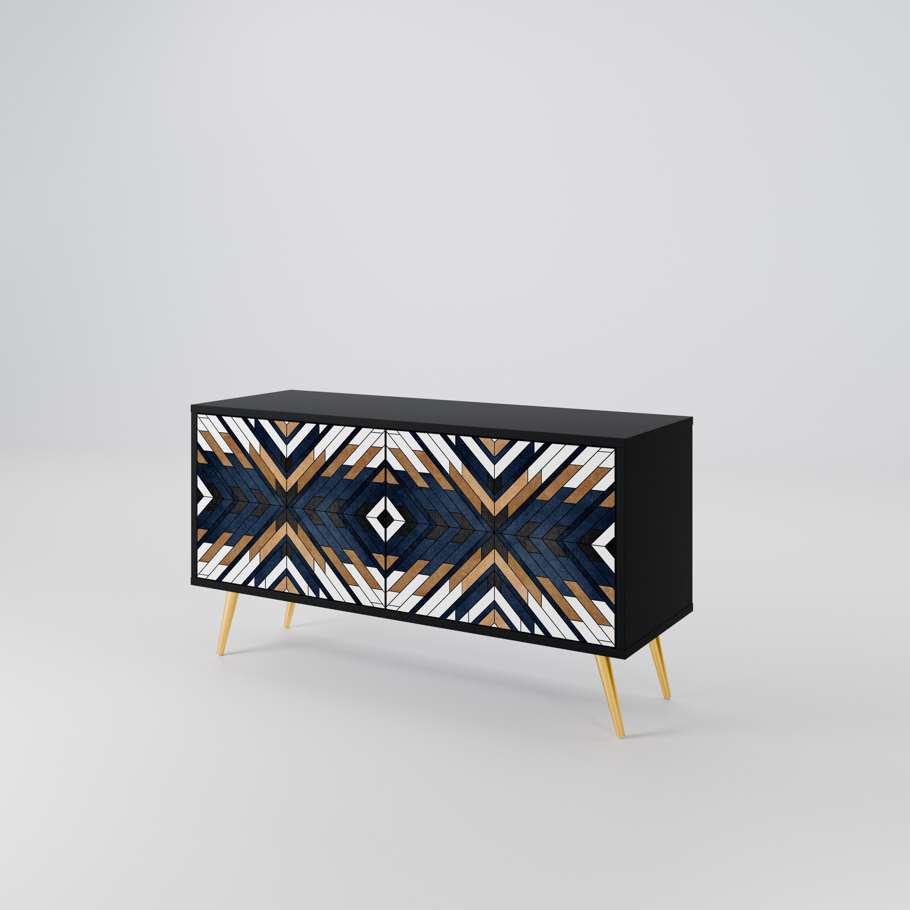 ARTFUL GEOMETRY Kompaktowa szafka RTV 2-drzwiowa