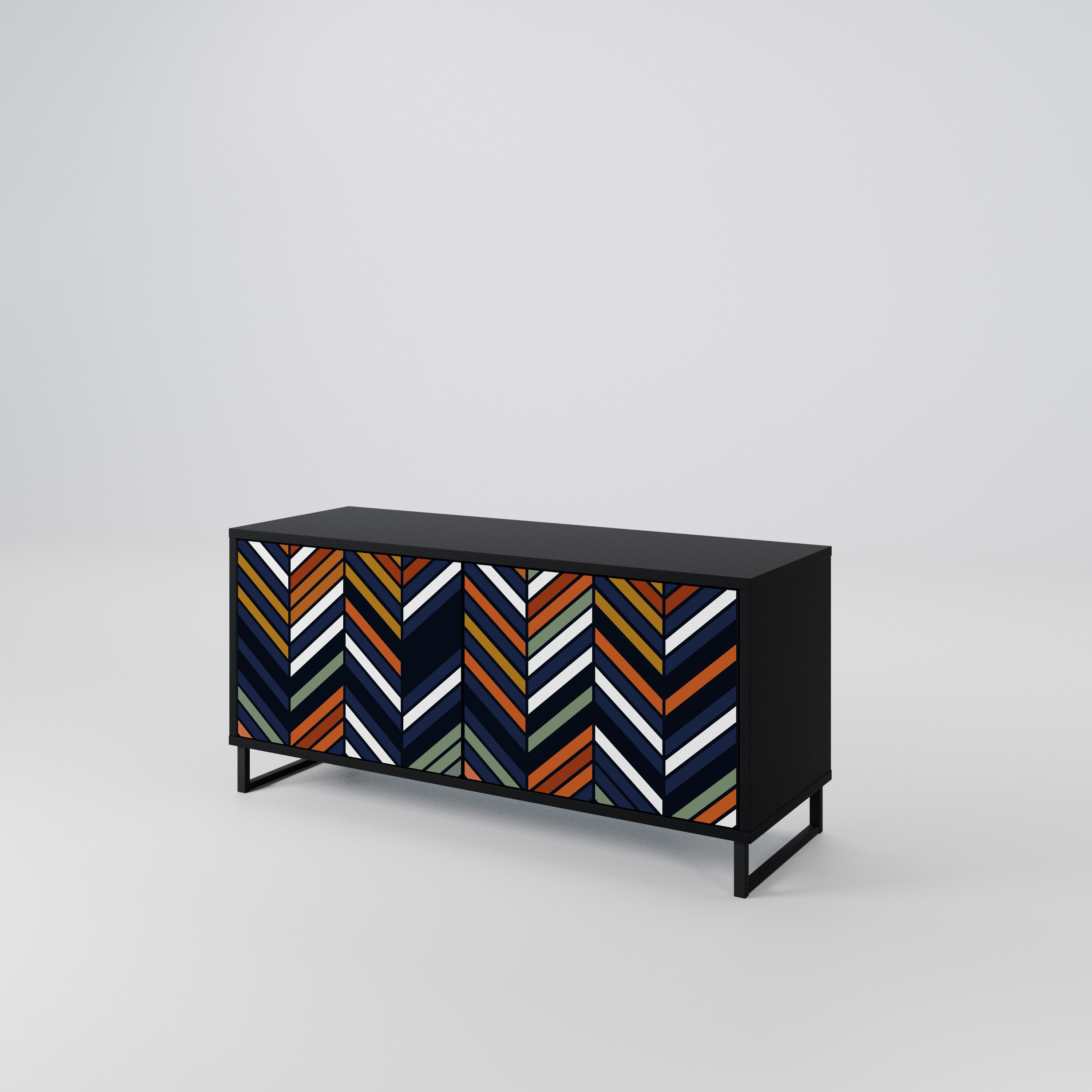 VIBRANT PATCHWORK Kompaktowa szafka RTV 2-drzwiowa
