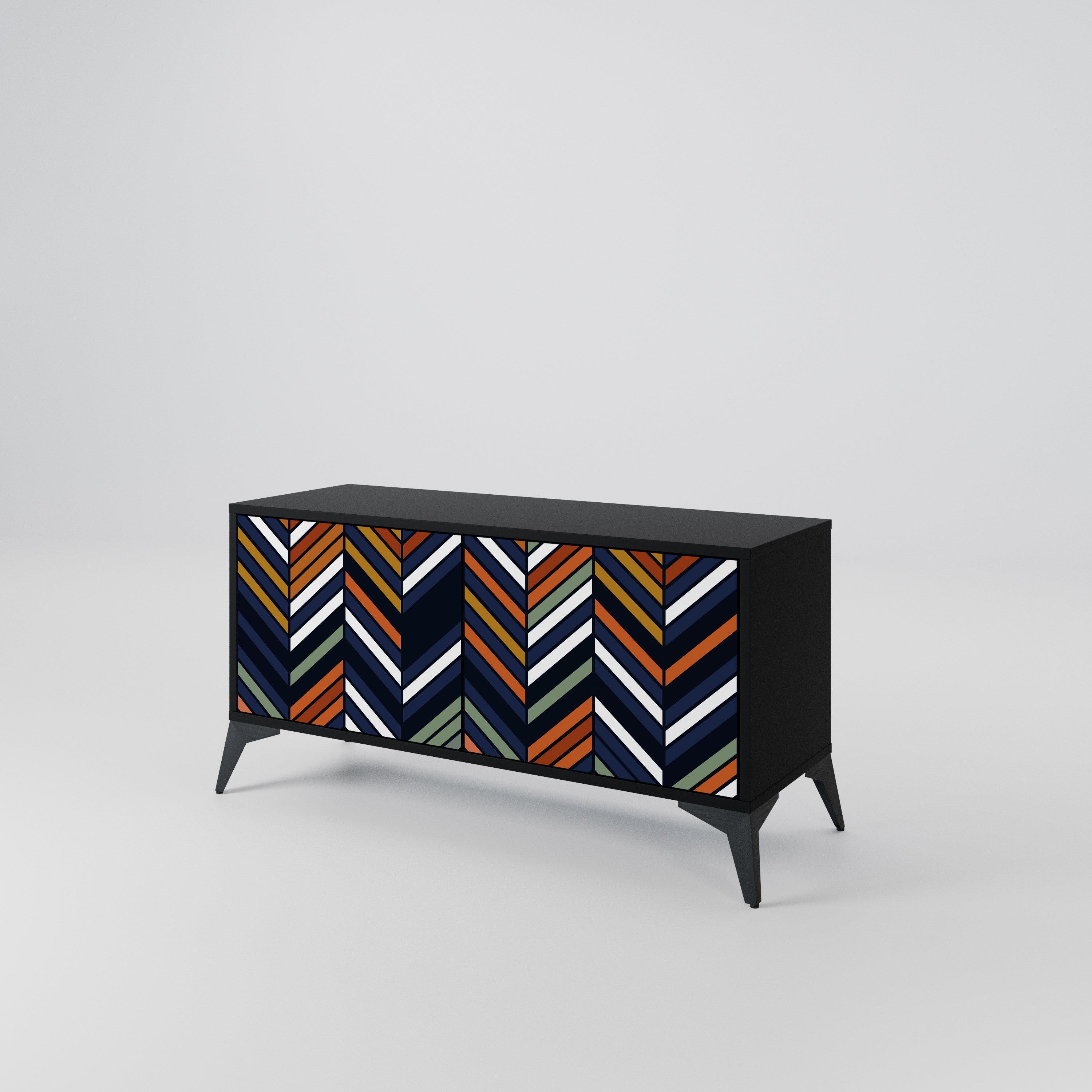 VIBRANT PATCHWORK Kompaktowa szafka RTV 2-drzwiowa