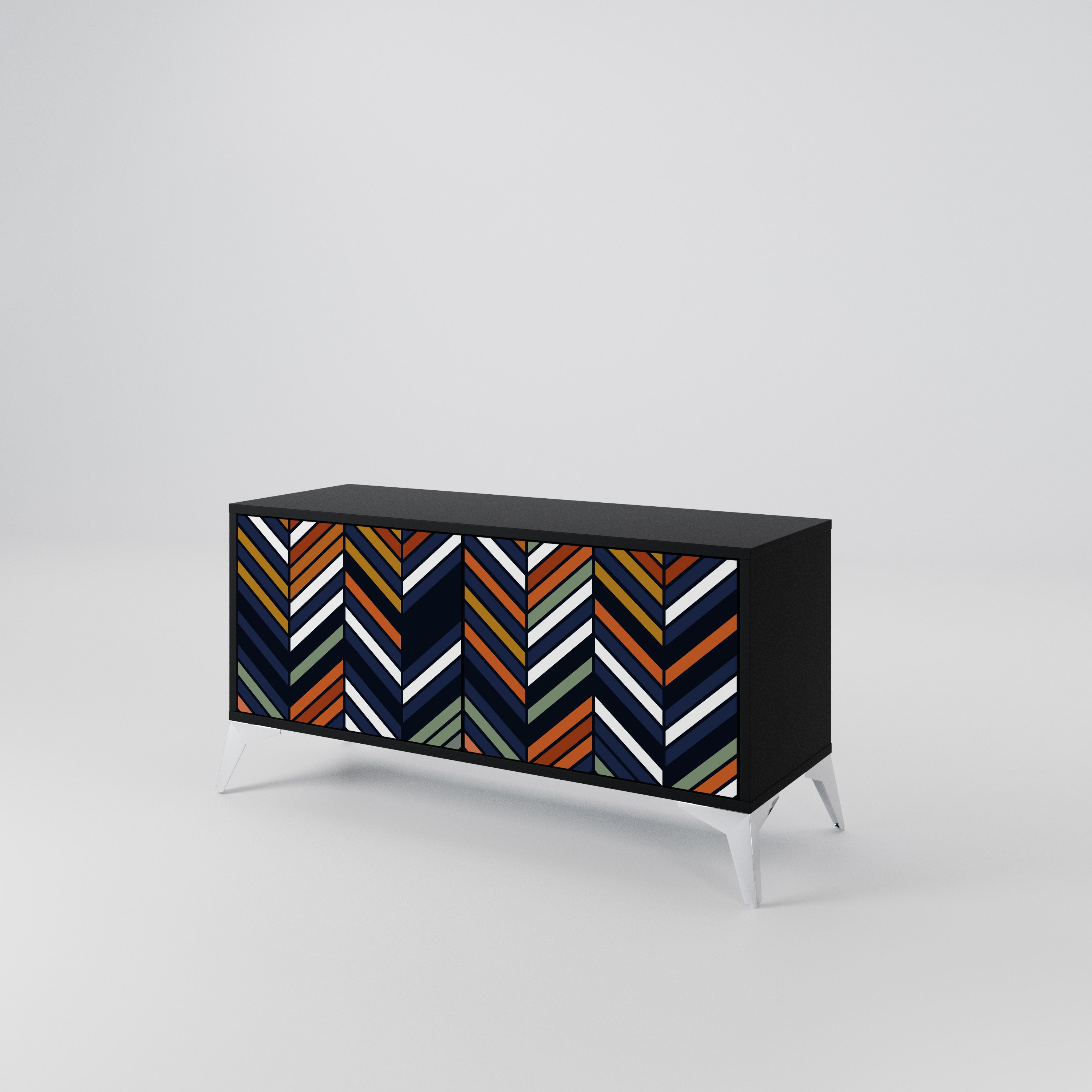 VIBRANT PATCHWORK Kompaktowa szafka RTV 2-drzwiowa